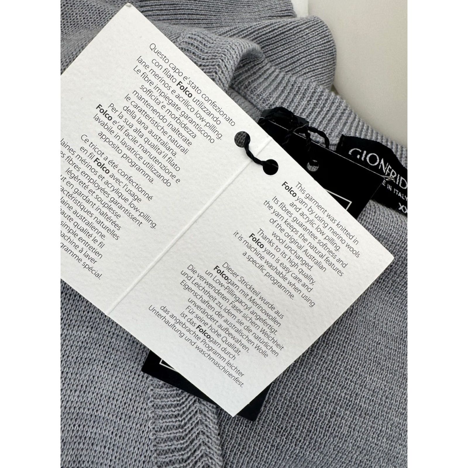 Vintage GIONFRIDDO Sweater Vest 4XL Merino Wool Blend V-Neck Men Gray Italy Knit Wool Vest Mens 4XL Size US XXL / EU 58 / 5 - 4 Thumbnail