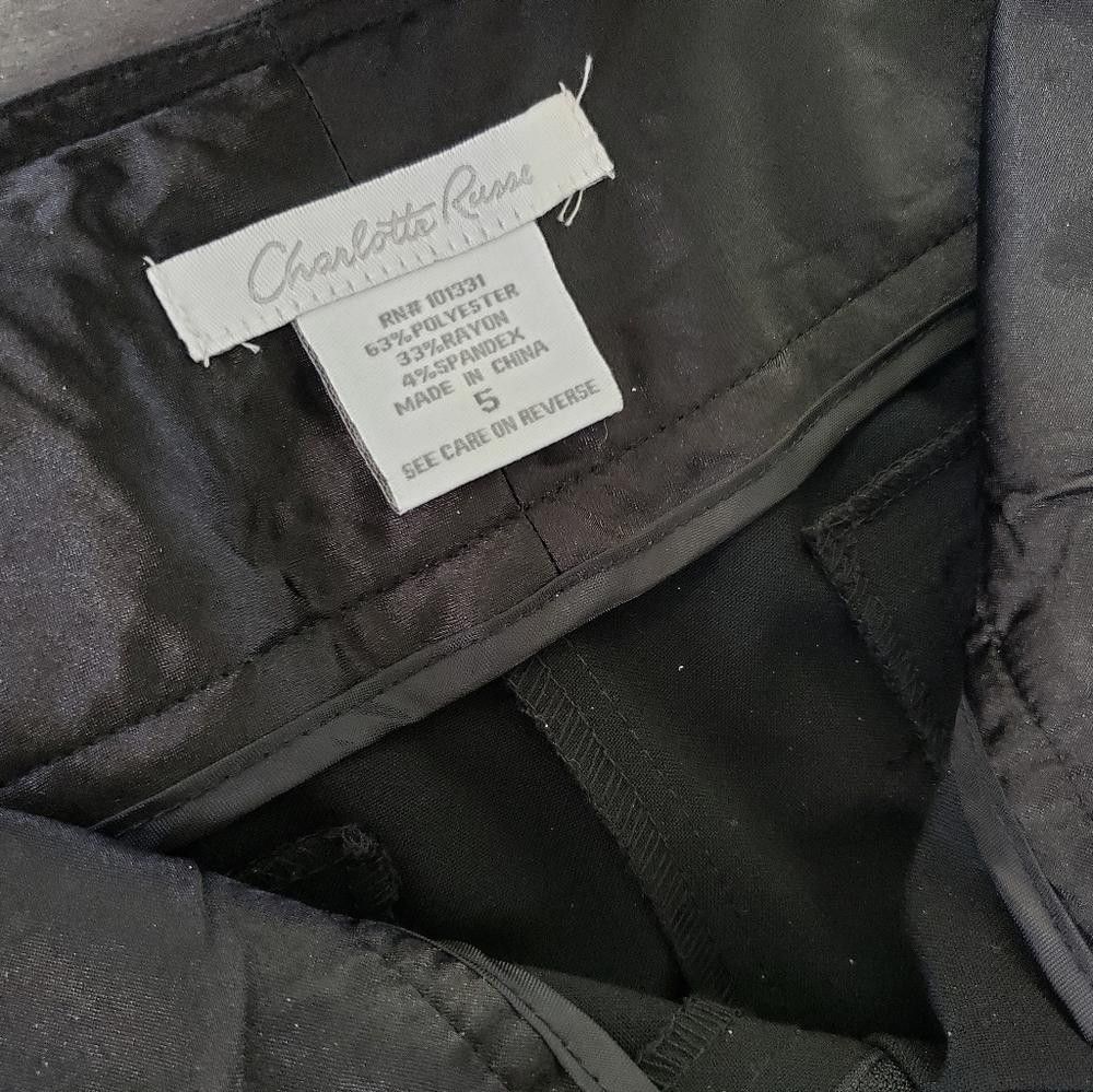 Designer Black Button Detailed CR Dressy Pant Size 30" / US 8 / IT 44 - 3 Thumbnail