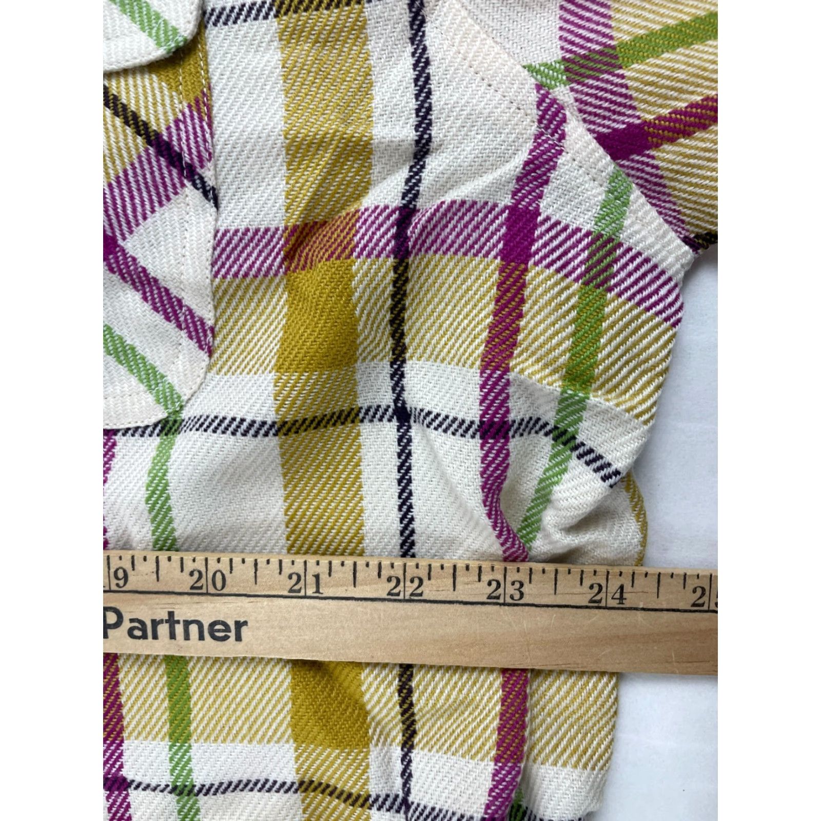 Vintage New York & Company Shacket Shirt Womens Large Mustard Button Up Pocket Flaps NWT Size L / US 10 / IT 46 - 6 Thumbnail