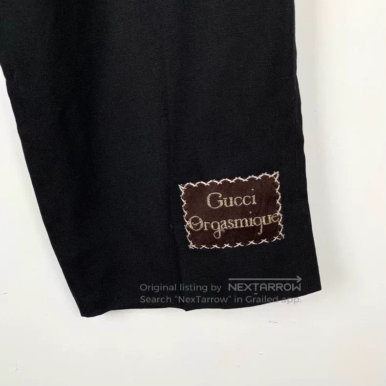 Gucci Gucci Logo letter decoration black cotton linen blend stra Size US 32 / EU 48 - 4 Thumbnail