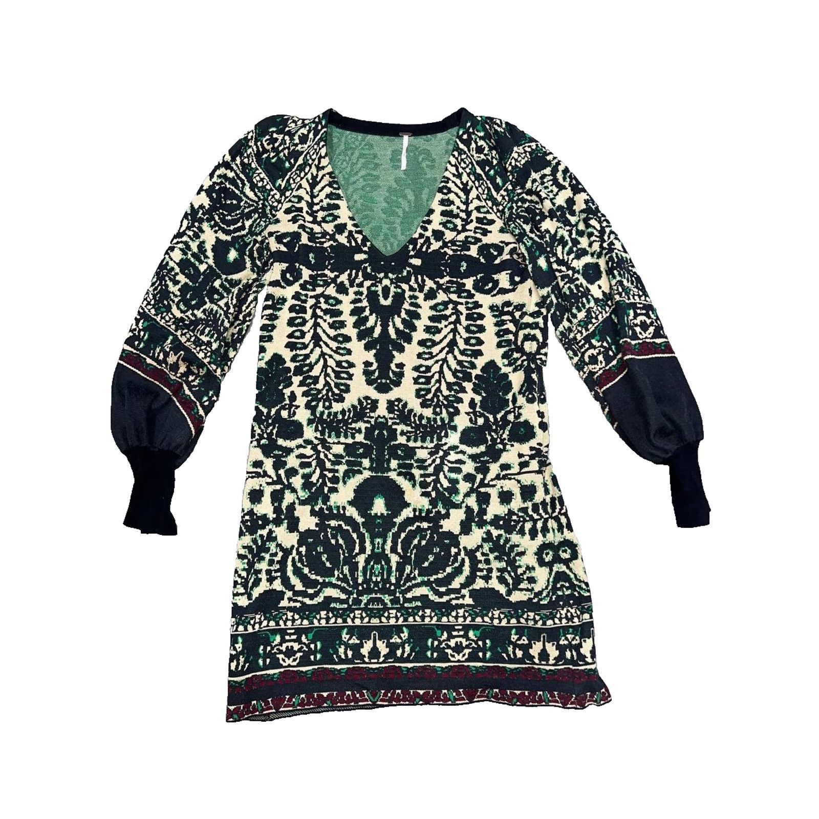 Free People Free People Black Music Lyrics knitted Y2K Dress S/P A003241 Size S / US 4 / IT 40 - 4 Thumbnail