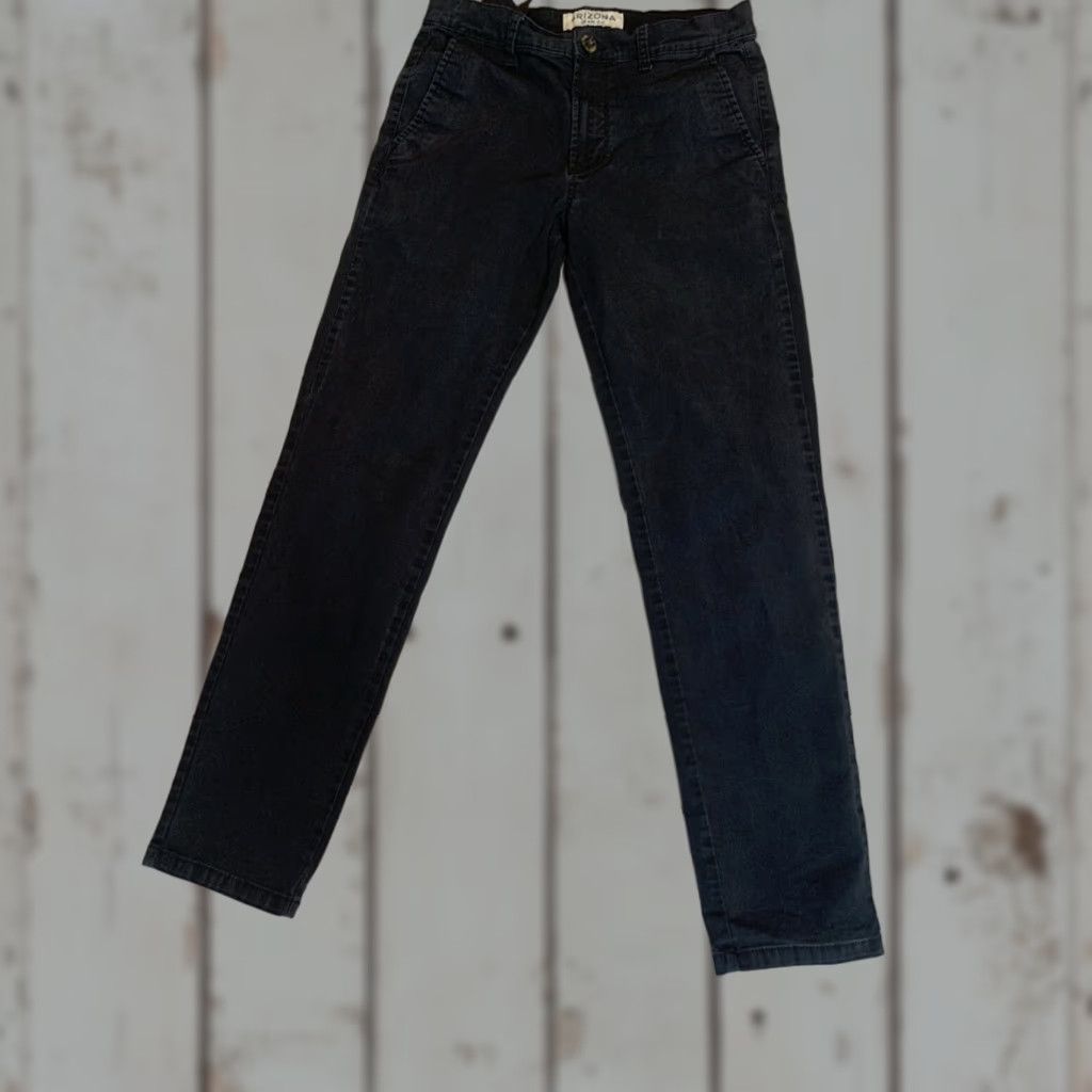 Vintage VINTAGE Arizona Men's Chino Pants 29x32 Black Slim Skinny Belt Loops 98% Cotton 2% Spandex Front Flat Front Button Closure Denim? Size US 29 - 1 Thumbnail