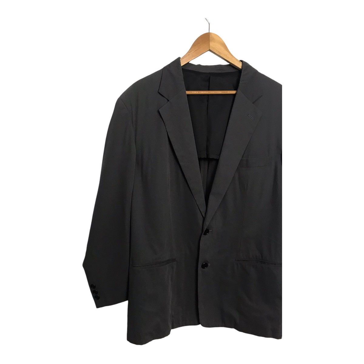 Yohji Yamamoto Yohji Yamamoto Dark Grey 2 Button Blazer/Jacket Size 44R - 2 Thumbnail