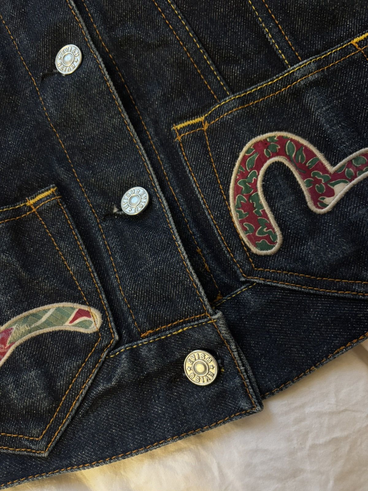 Evisu Evisu jean jacket with pocket and accents Size S / US 4 / IT 40 - 3 Thumbnail