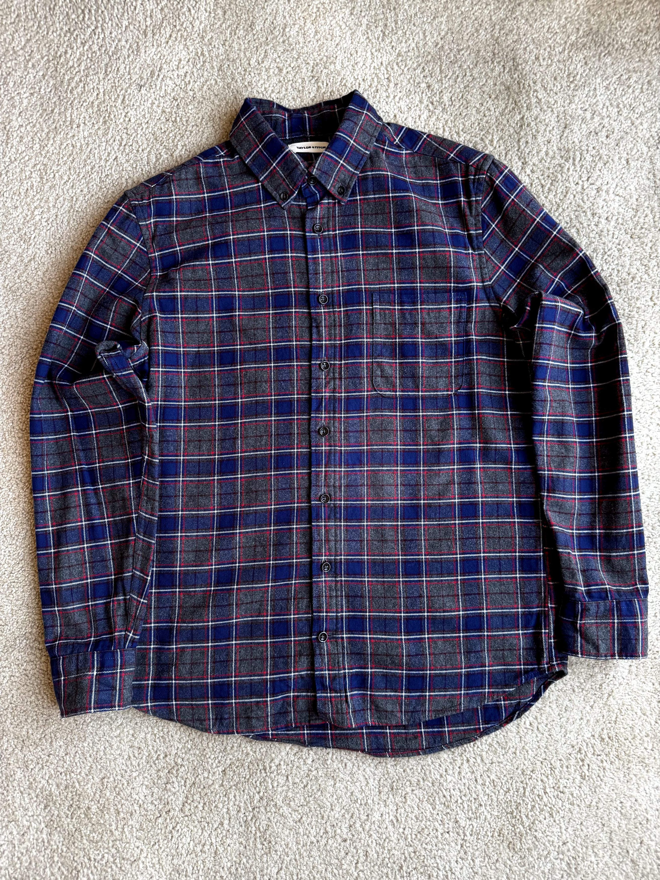 Taylor Stitch The Jack in Brushed Grey Plaid Size US S / EU 44-46 / 1 - 1 Thumbnail