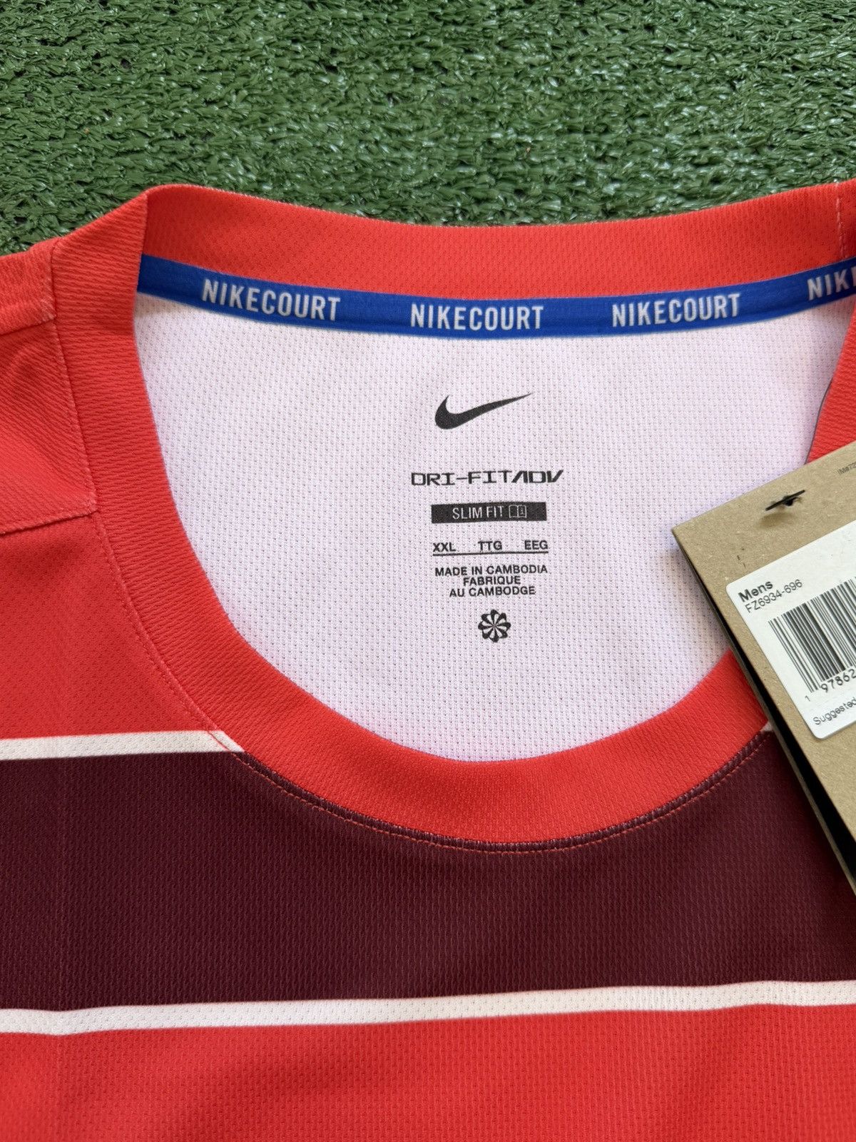 Nike NIKE COURT ADVANTAGE SLAM CREW TENNIS DRI-FIT TOP SHIRT Size US XXL / EU 58 / 5 - 2 Thumbnail