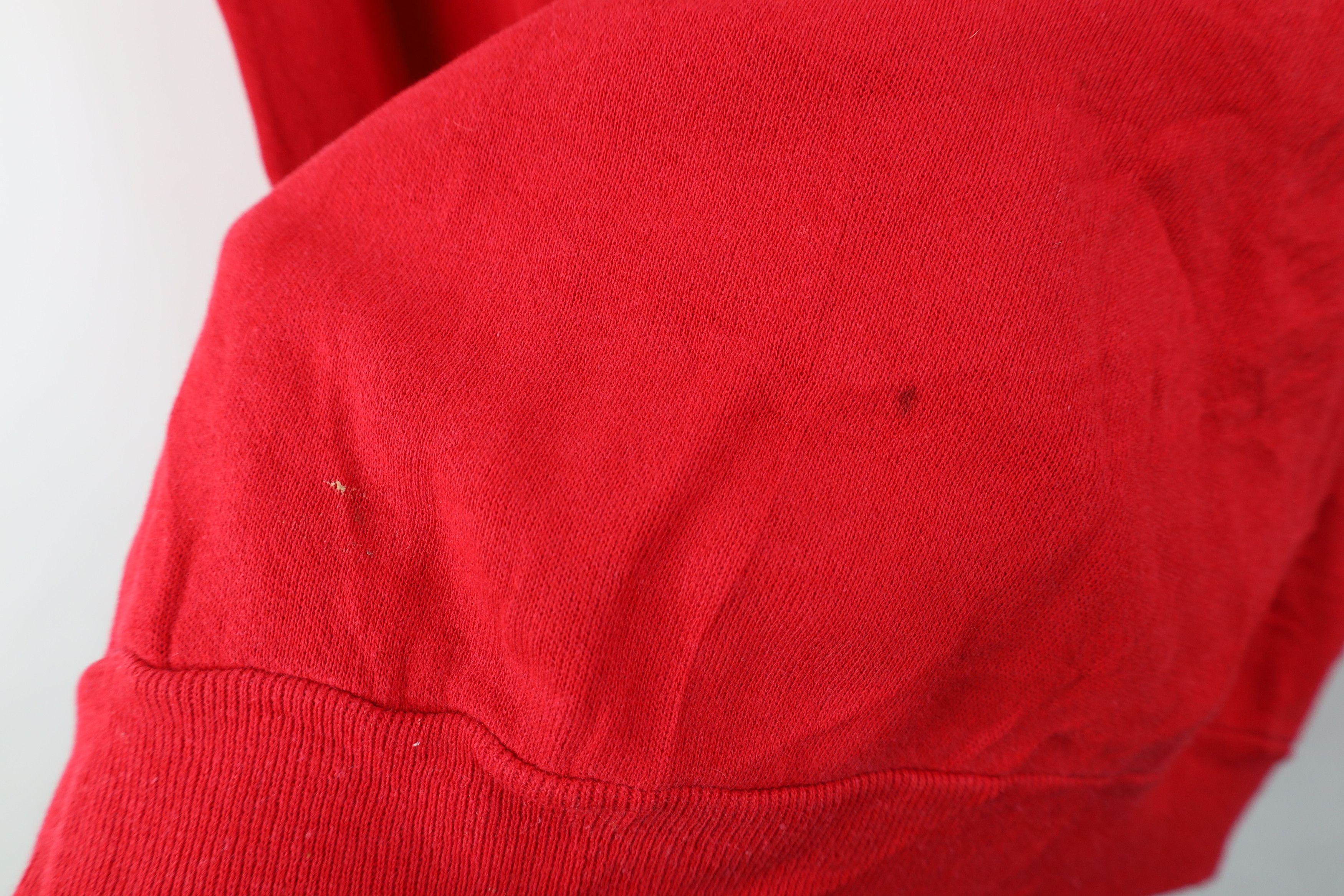 Vintage Vintage 70s 80s Streetwear Raglan Sweatshirt Cherry Red USA Size L / US 10 / IT 46 - 7 Thumbnail