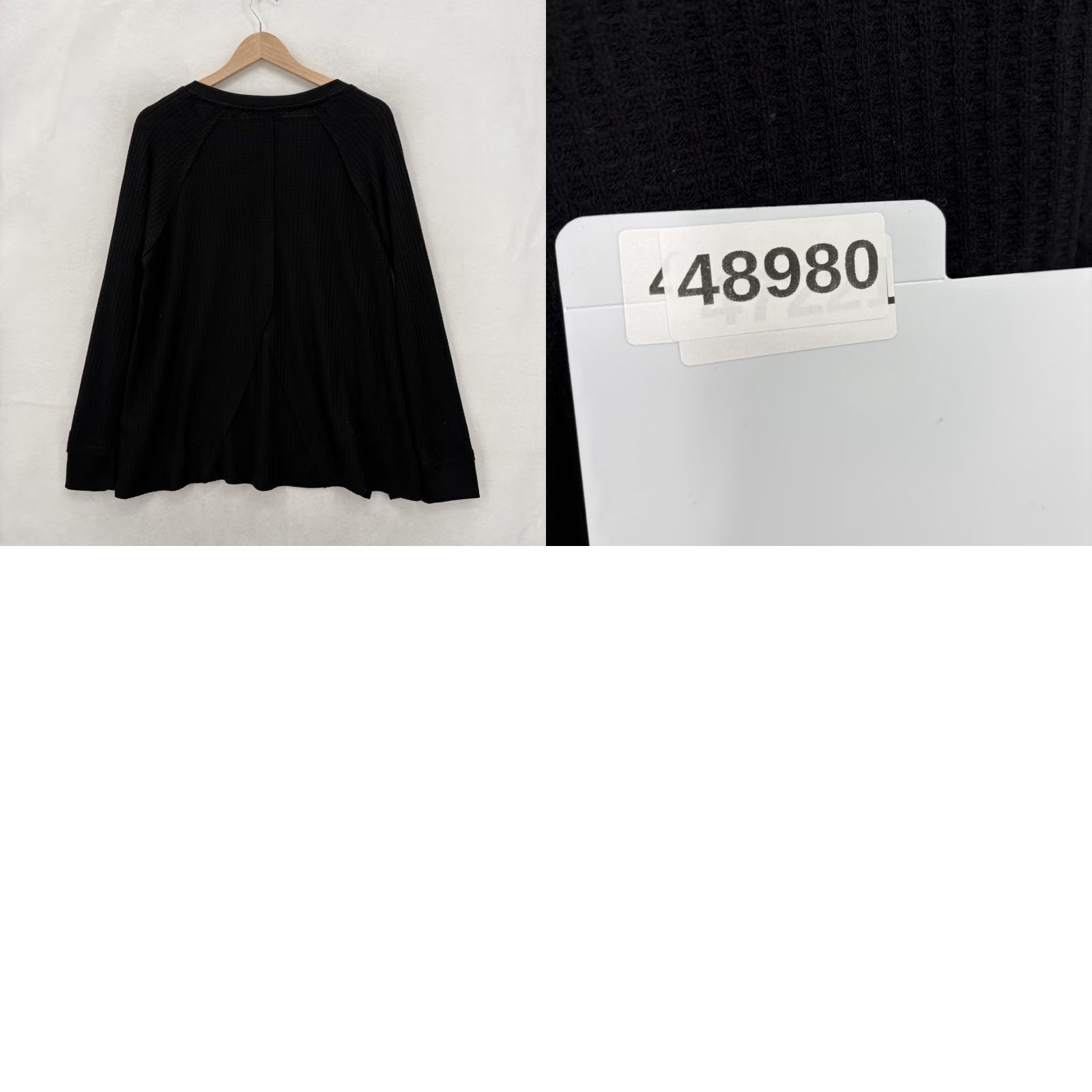 Vintage Calvin Klein Jeans Shirt Womens XL Black V-Neck Raglan Long Sleeve Thermal NWT Size XL / US 12-14 / IT 48-50 - 9 Thumbnail