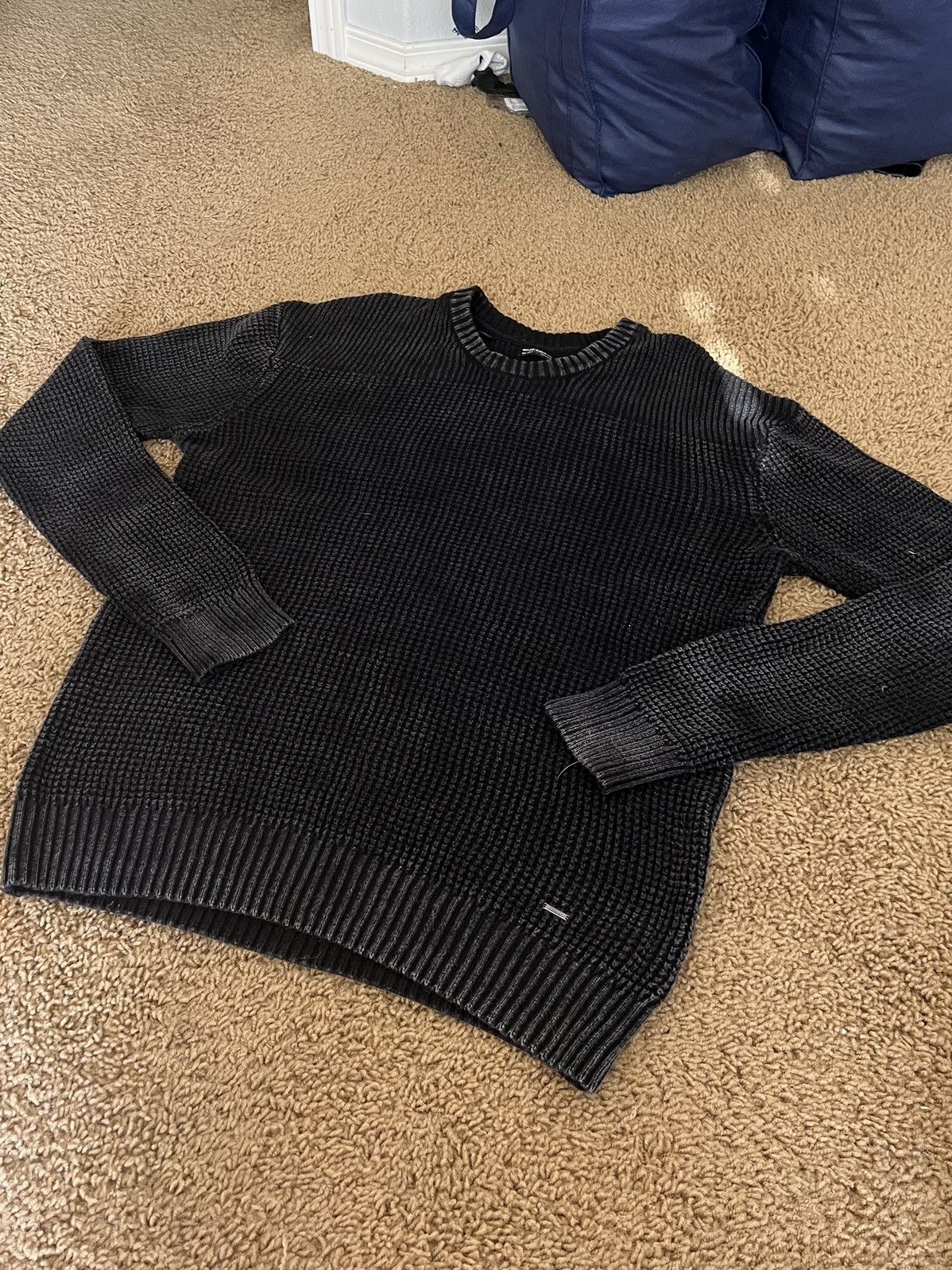 Buffalo David Bitton Overdyed Fisherman Knit sweater Size US L / EU 52-54 / 3 - 1 Thumbnail