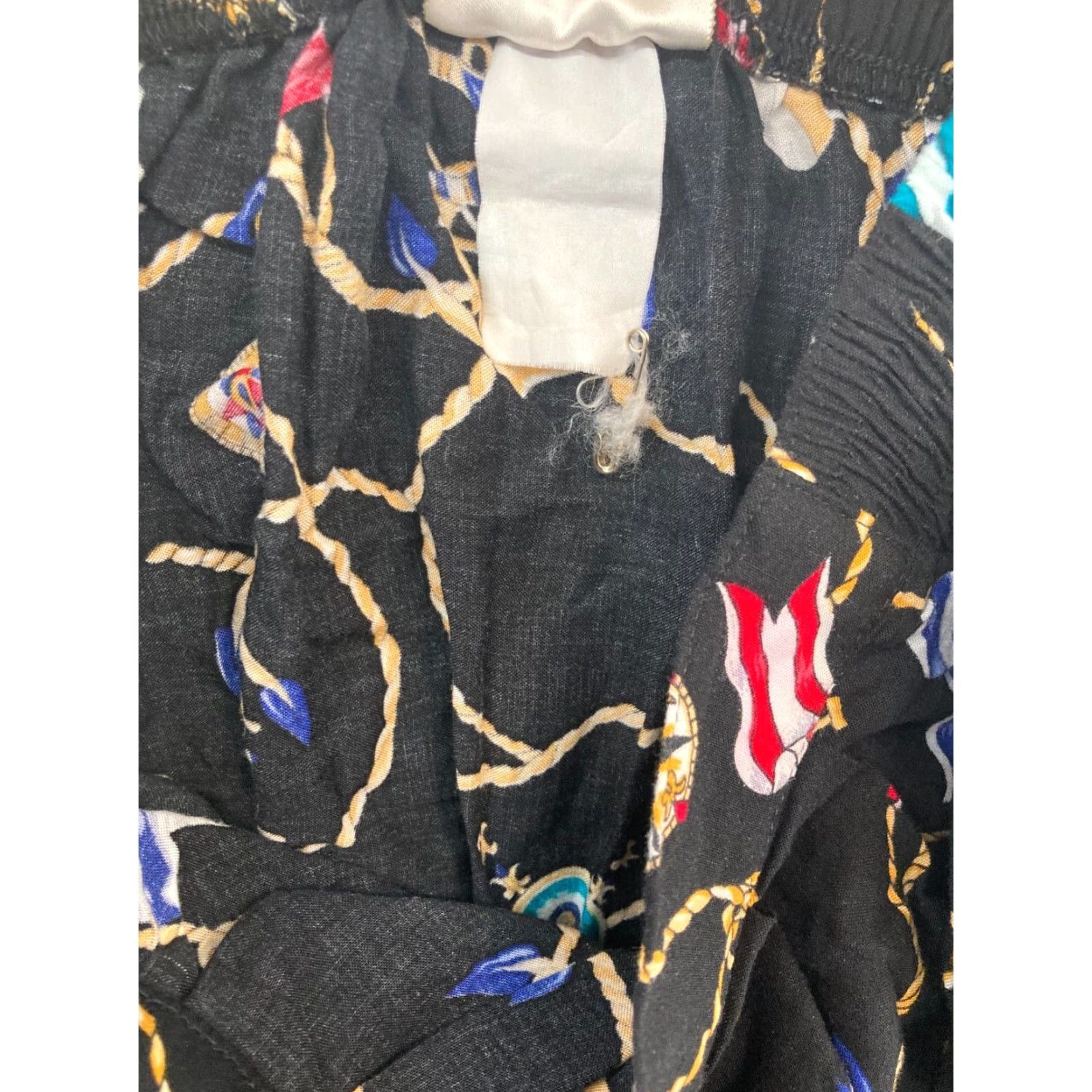 Lee VINTAGE Kathie Lee Skirt Womens Small Pleated Nautical Ropes Flags Long Size 28" / US 6 / IT 42 - 7 Thumbnail