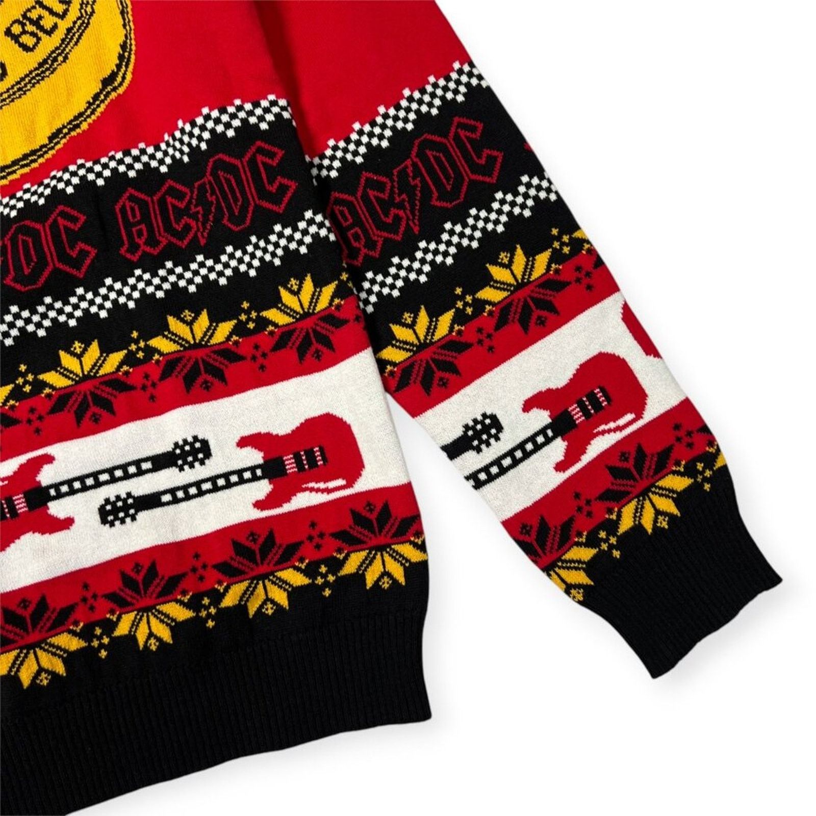 AC/DC AC/DC Hells Bells Ugly Christmas Sweater Red Black M Size US M / EU 48-50 / 2 - 6 Thumbnail