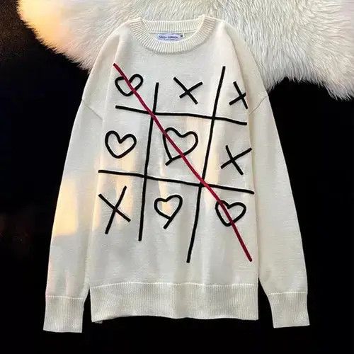 Aran Isles Knitwear × Japanese Brand Korean Sweater Harajuku Pullover Streetwear Gothic print Size US L / EU 52-54 / 3 - 1 Thumbnail