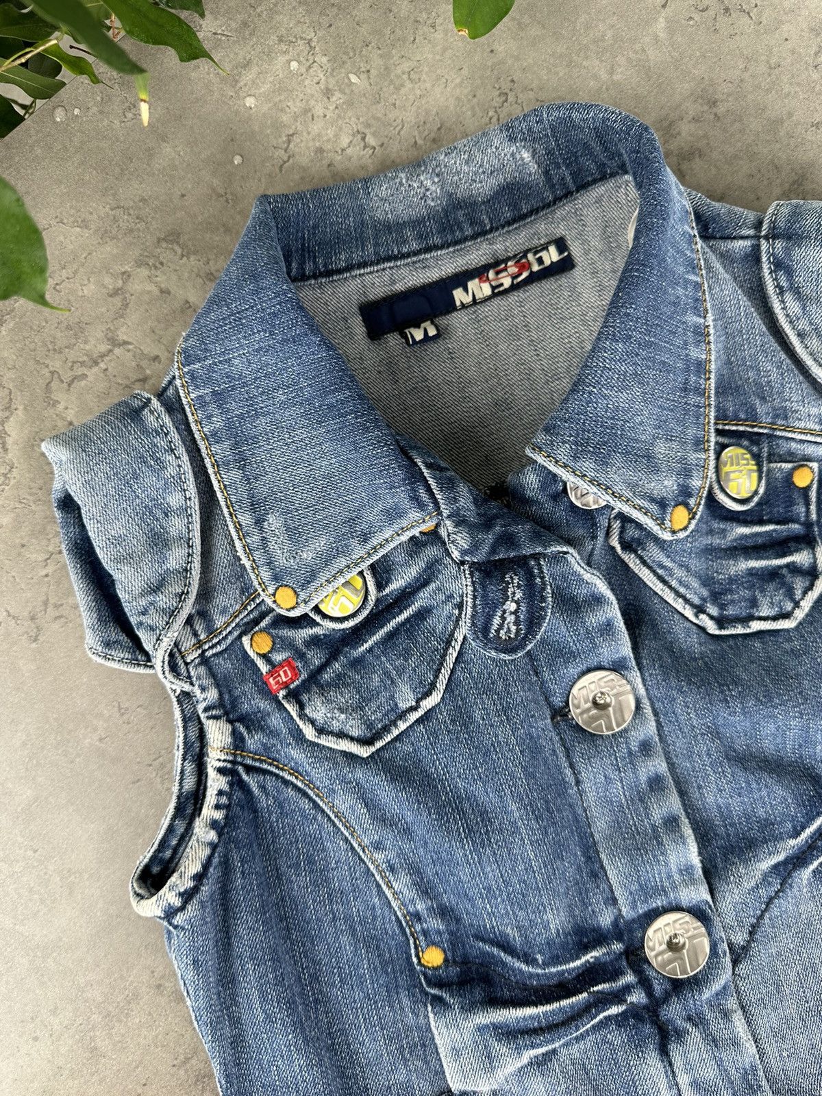Miss Sixty Miss Sixty Denim Vest Size M / US 6-8 / IT 42-44 - 3 Thumbnail