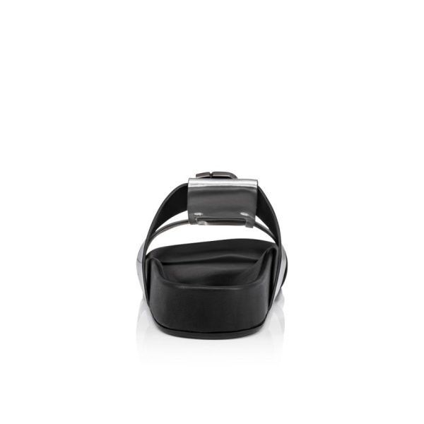 Christian Louboutin o1bcso1str1024 Dhabubizz Flat in Black/Silver Size US 9 / EU 42 - 3 Thumbnail