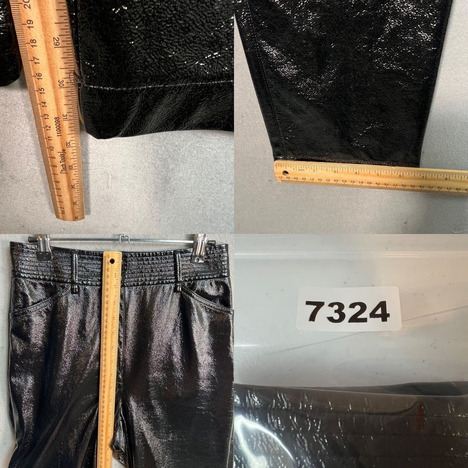 Vintage Wilfred Black Metallic High-Waisted Faux Leather Pants Womens Size 4 Size 27" / US 4 / IT 40 - 8 Thumbnail