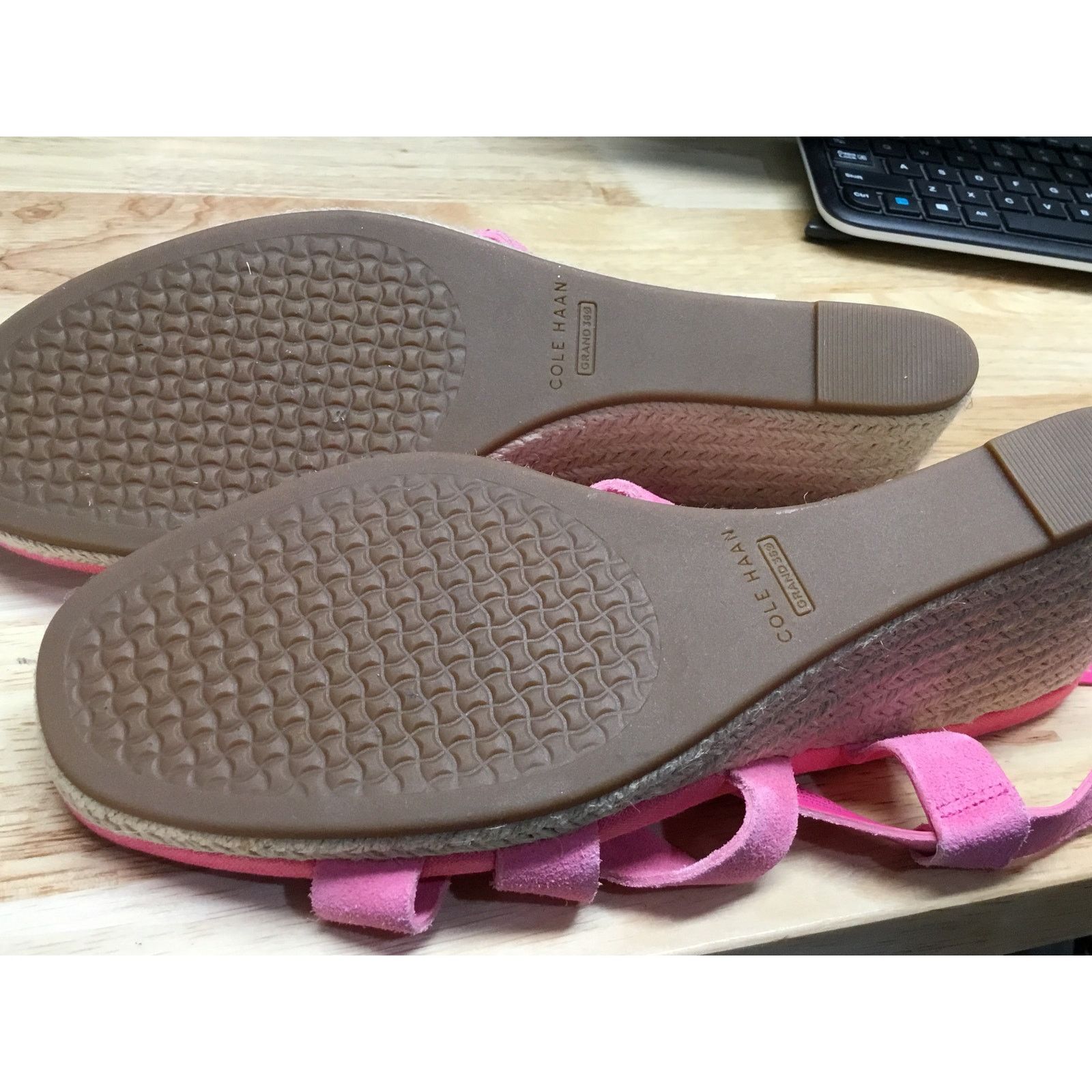 Cole Haan Cole Haan Crystal Espadrille Sandals Women's 10 Pink Suede Size US 10 / IT 40 - 5 Thumbnail