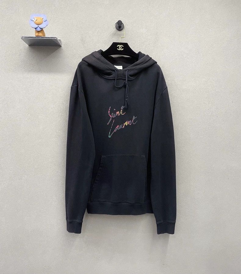 Saint Laurent Paris Saint Laurent ParisSS23 Solid Long Sleeve Hoodie 2504-Next Size US L / EU 52-54 / 3 - 1 Thumbnail