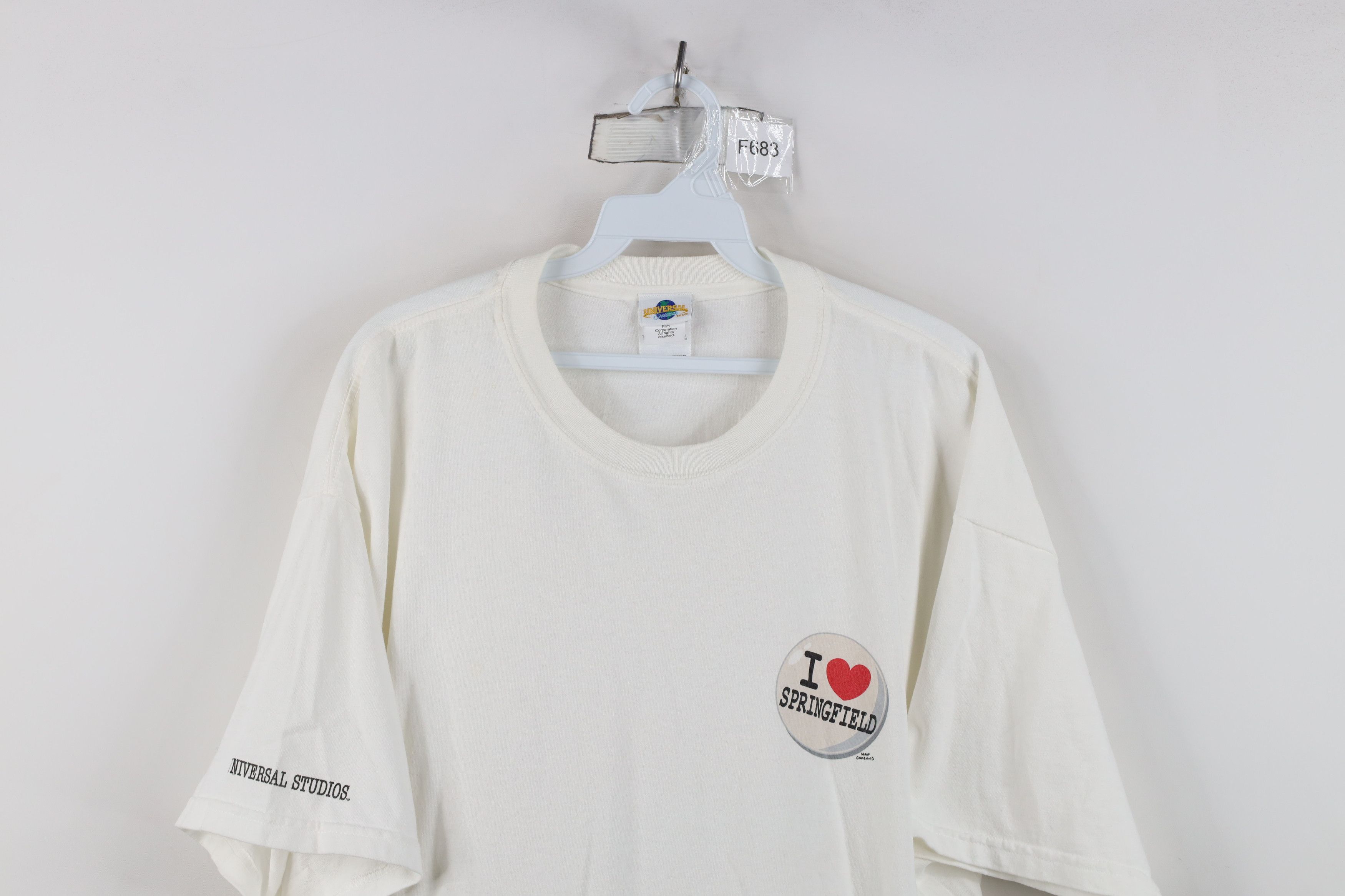 Vintage Vintage Universal Studios I Love Springfield T-Shirt White Size US XL / EU 56 / 4 - 2 Thumbnail