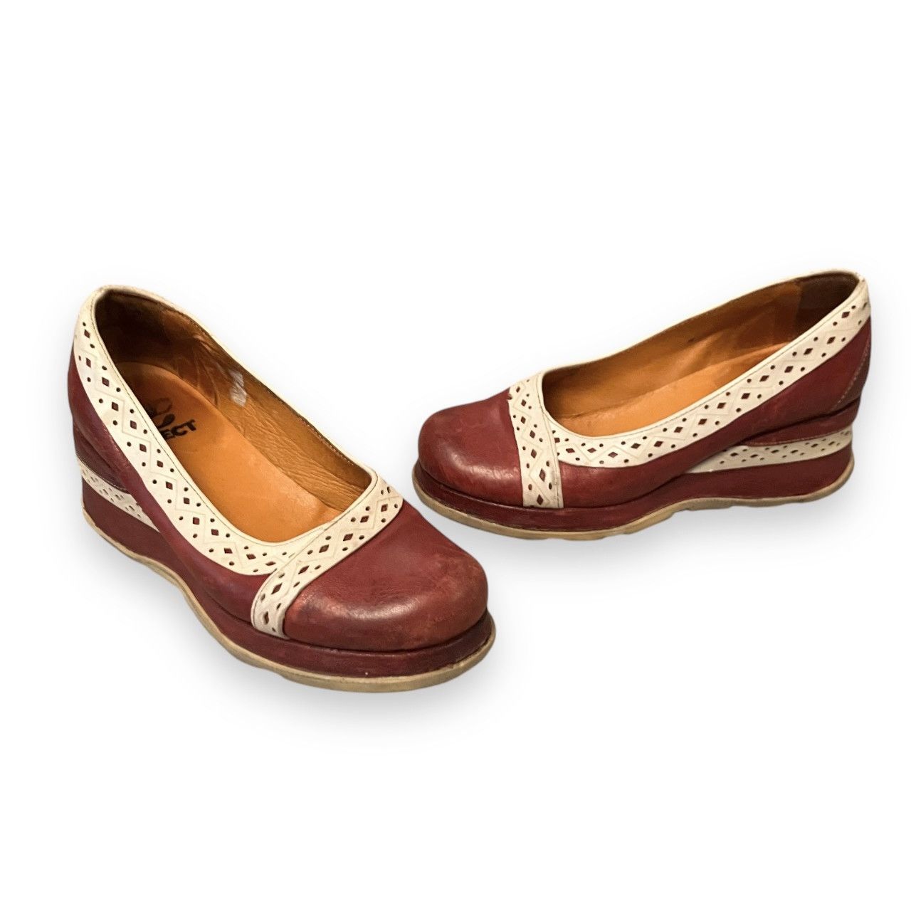 Vintage Eject 90s Vintage Leather platform heels Ultra rare Size US 8 / IT 38 - 5 Thumbnail
