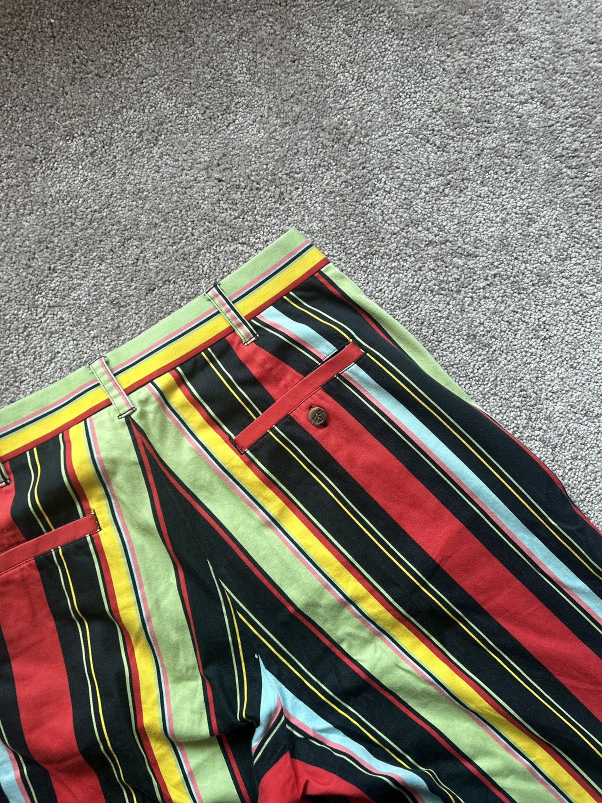 Vintage vintage Loud Mouth Multi Colour Striped Gold Pants Size US 34 / EU 50 - 6 Thumbnail