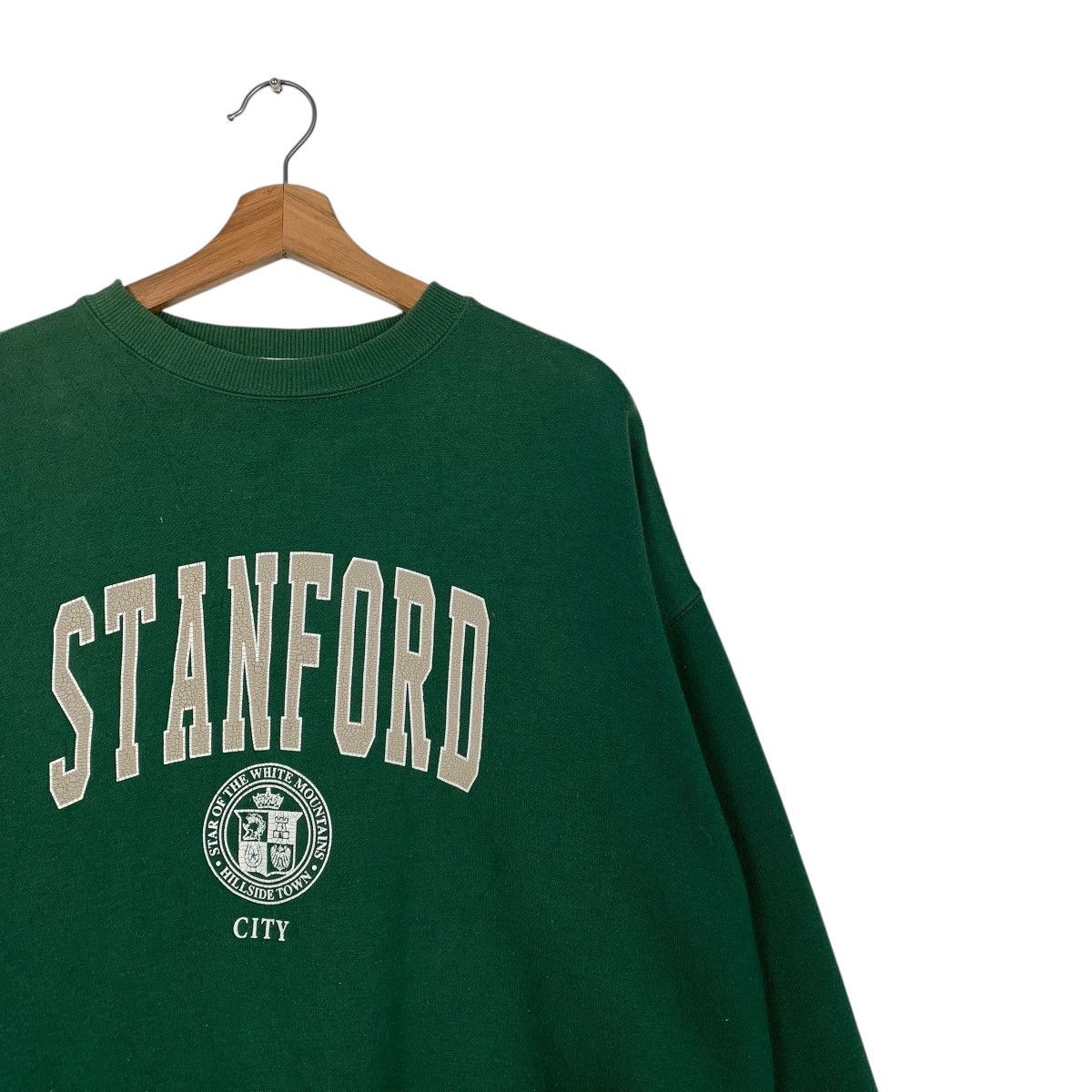 Japanese Brand Stanford City Hillside Town Crewneck Green Sweatshirt Size US M / EU 48-50 / 2 - 5 Thumbnail