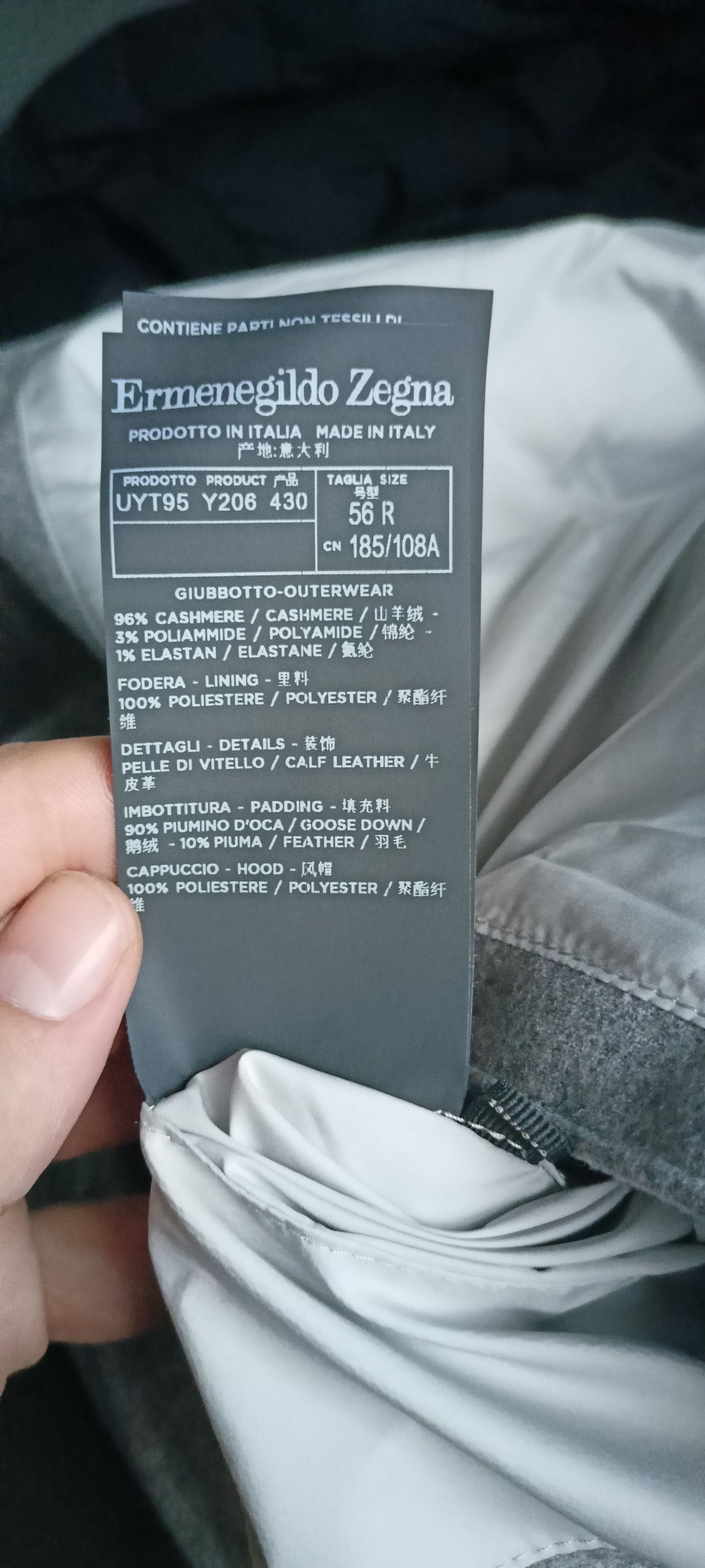 Ermenegildo Zegna Ermenegildo Zegna Cashmere Down Jacket 56R Size US XL / EU 56 / 4 - 13 Thumbnail