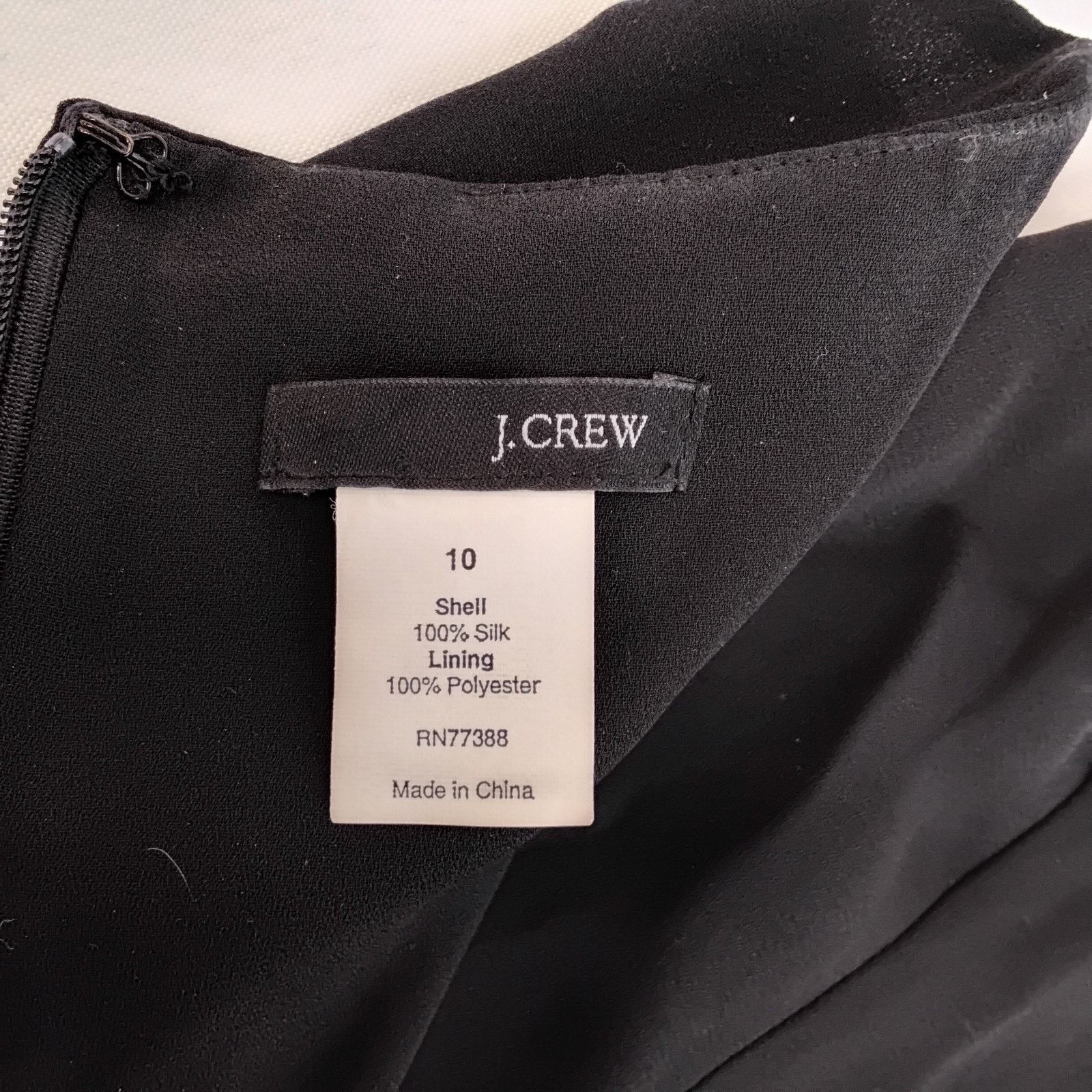 J.Crew J. Crew Silk Dress Women's 10 Black Ruffled Classic Knee Size L / US 10 / IT 46 - 9 Thumbnail