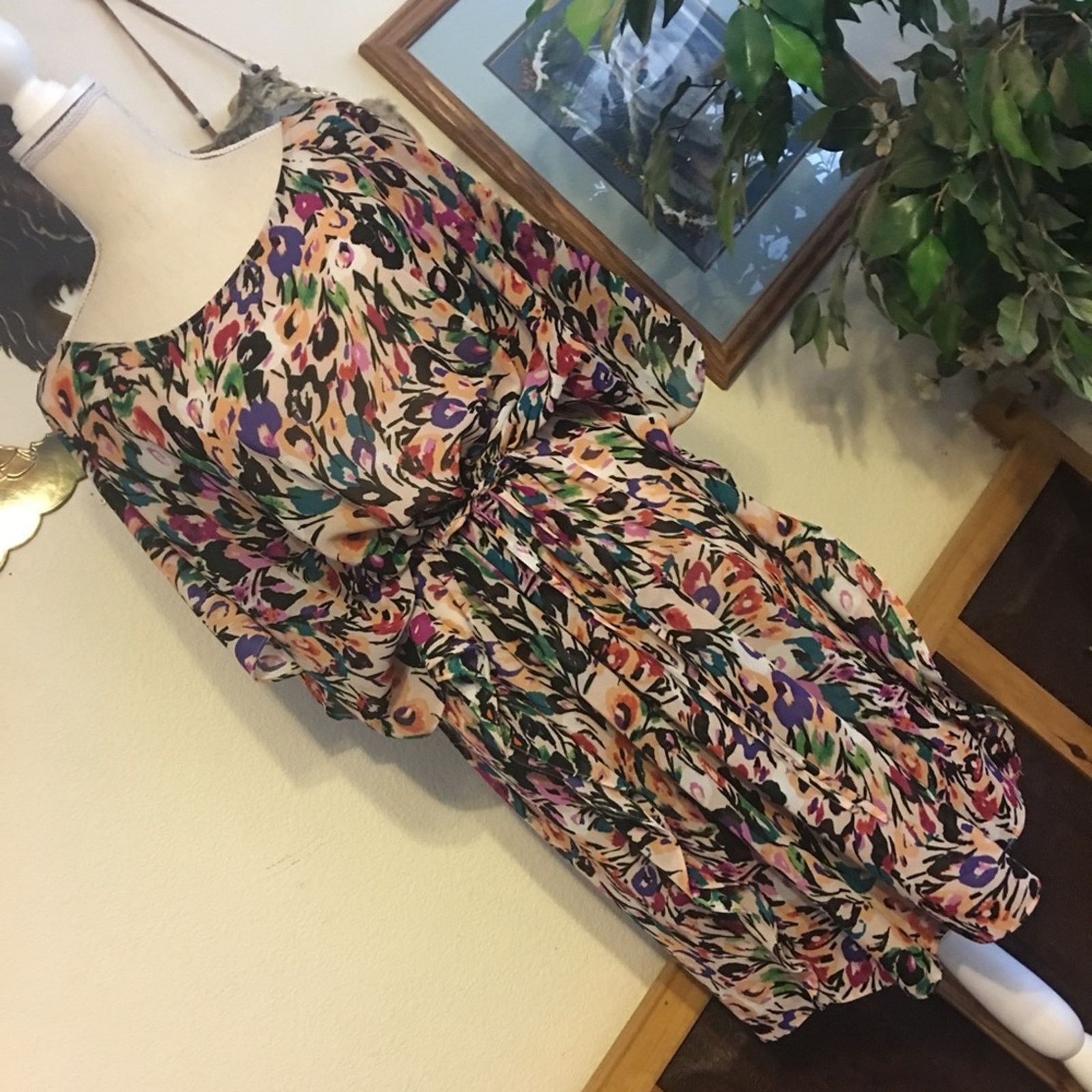 Other Nicole Miller painting print caftan style dress Size XL / US 12-14 / IT 48-50 - 1 Thumbnail