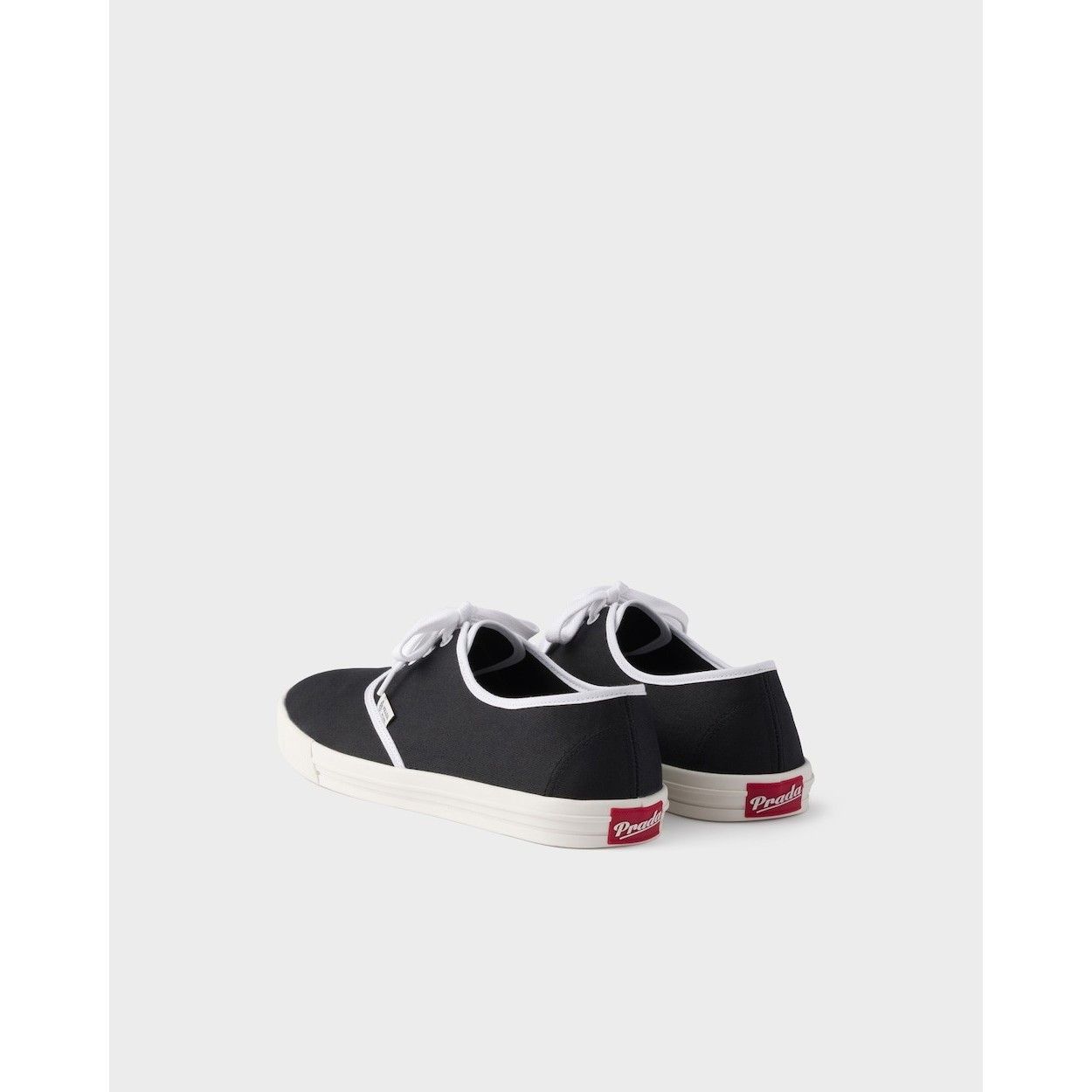 Prada PRADA $975 Black Drill Fabric Sneakers New & Authentic (Men' Size US 9.5 / EU 42-43 - 5 Thumbnail