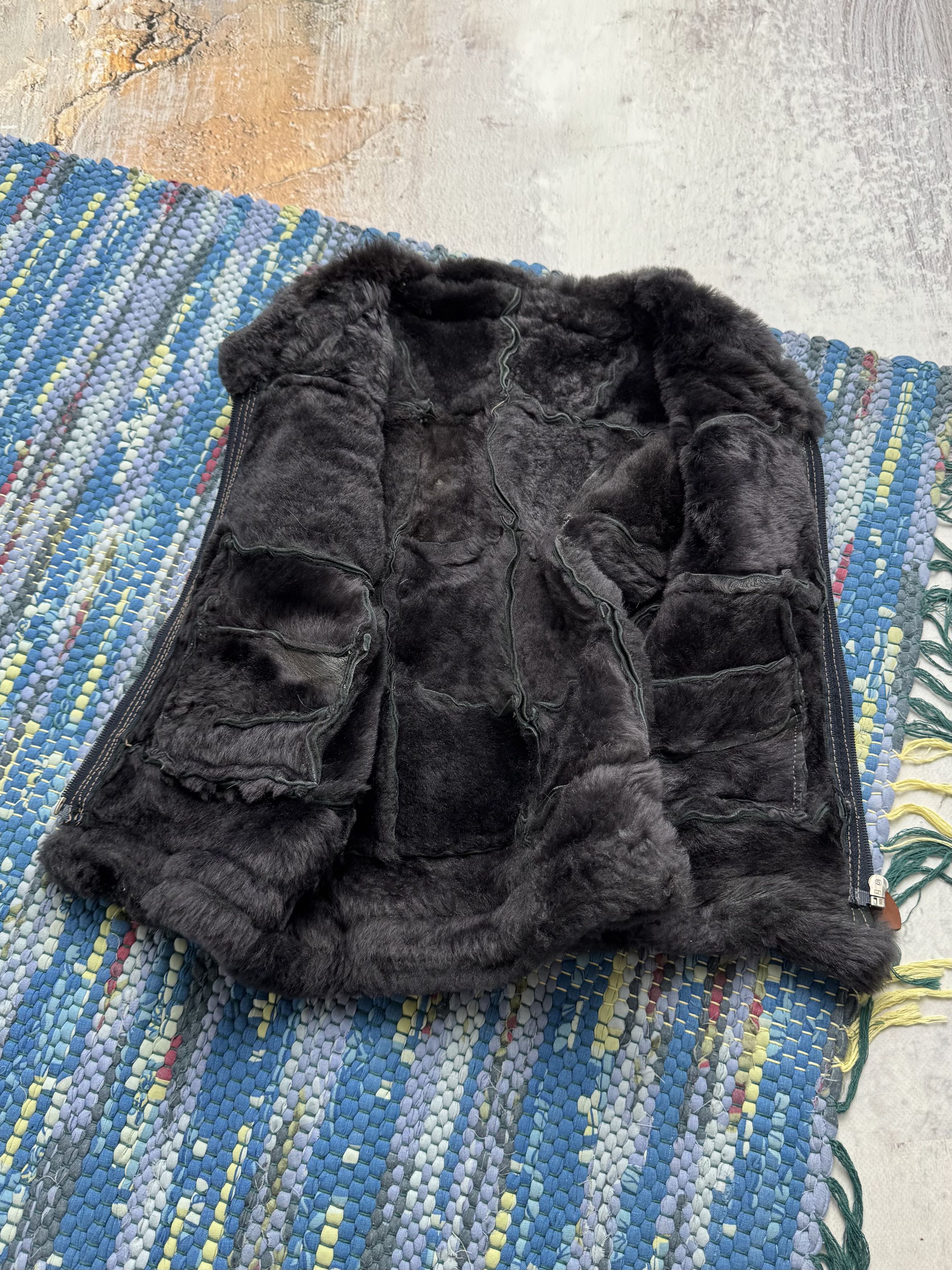 Vintage Vintage Real Sheepskin Vest A8(V1)D15 Size XXS / US 00 / IT 34 - 4 Thumbnail