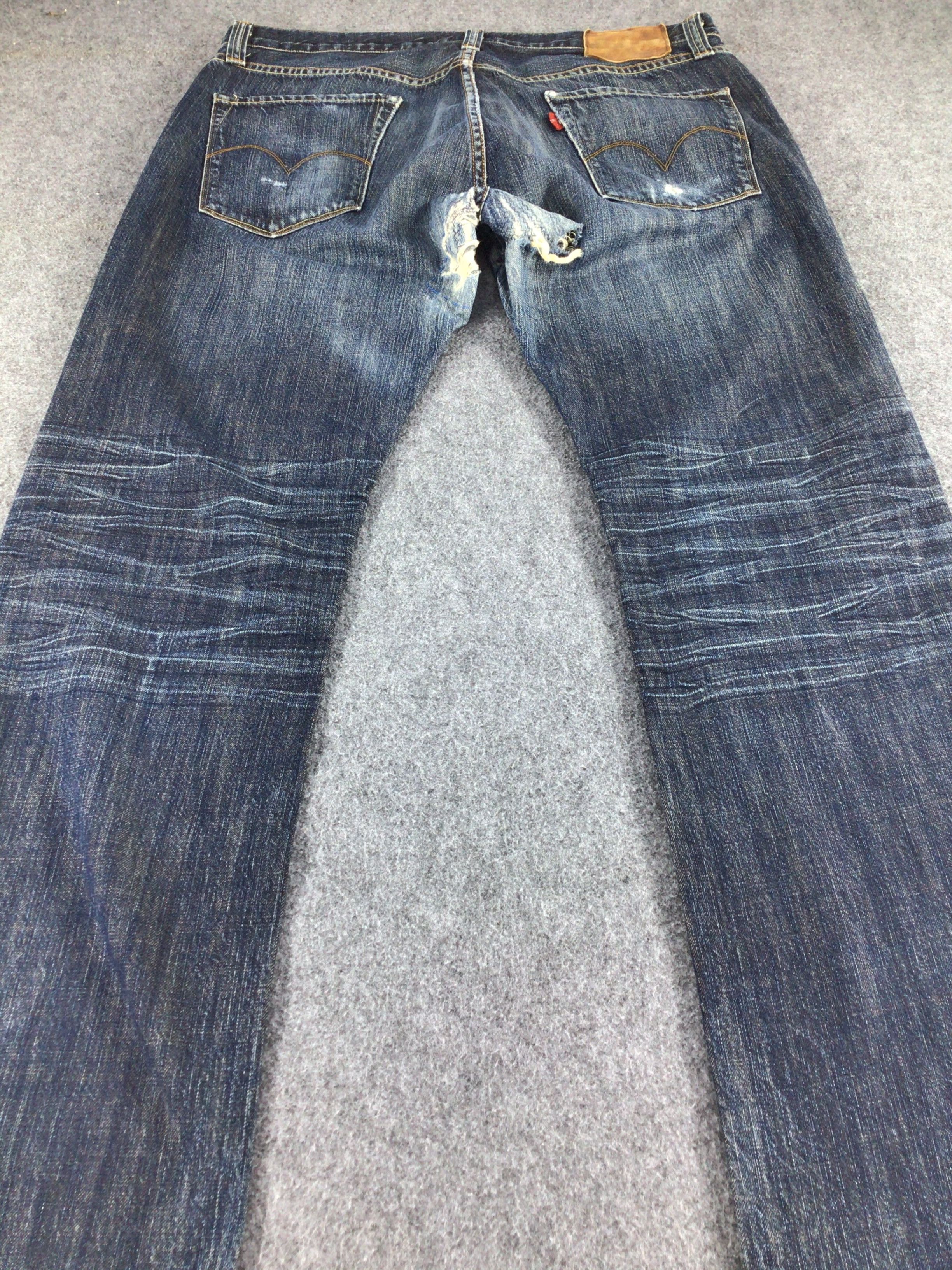 Levi's Vintage Levis Capital E Jeans Faded Blue Denim -J522 Size US 35 - 4 Thumbnail