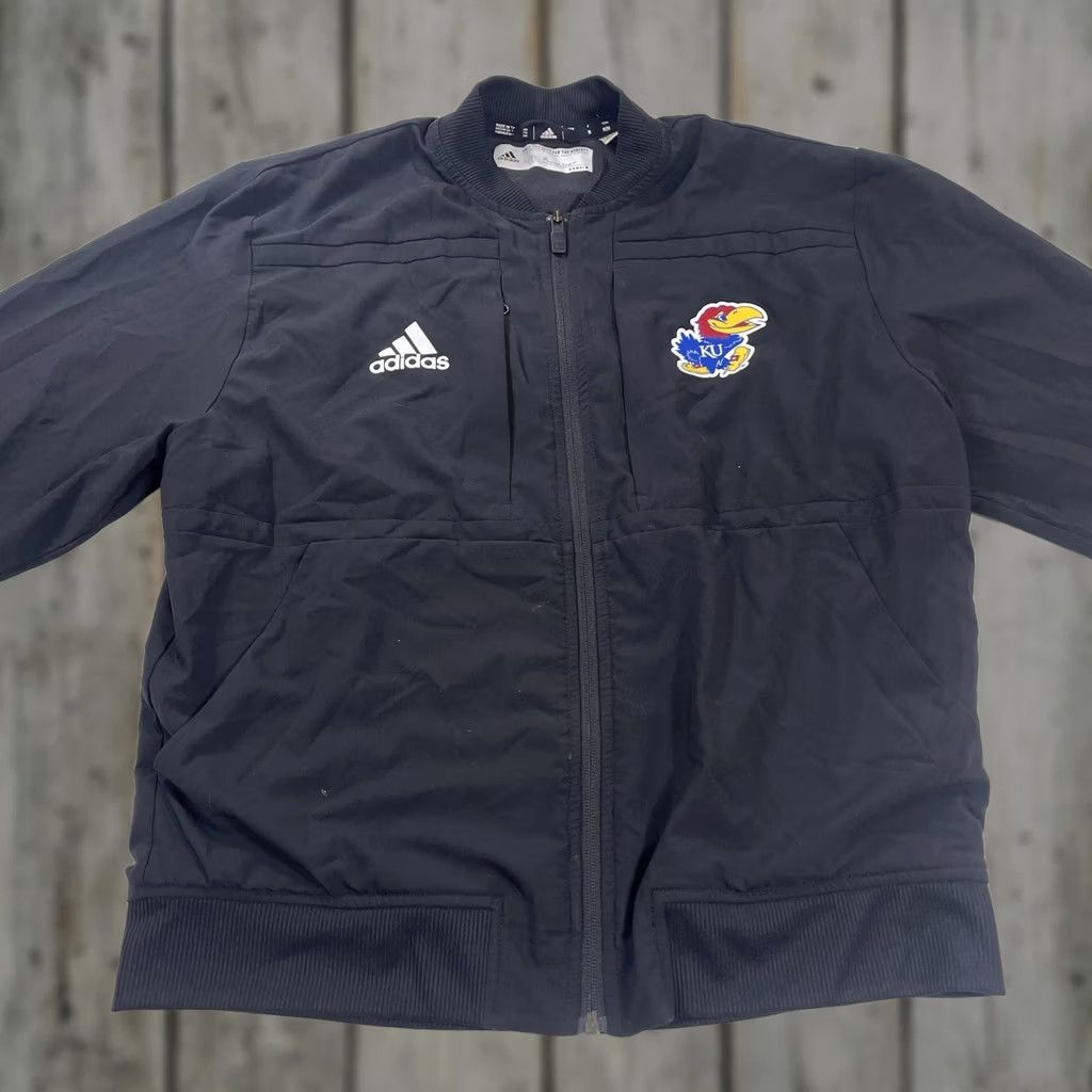 Adidas Adidas FK4034 Track Jacket Black M Men Stadium Bomber University KU Jayhawks FK4034 Size US M / EU 48-50 / 2 - 1 Thumbnail