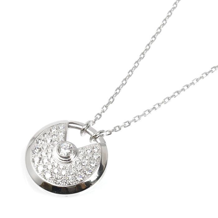 Cartier Cartier Cartier Amulette Au750 White Gold Diamond Necklace Precious Metal Necklace DUTY FREE for USA Size ONE SIZE - 1 Thumbnail