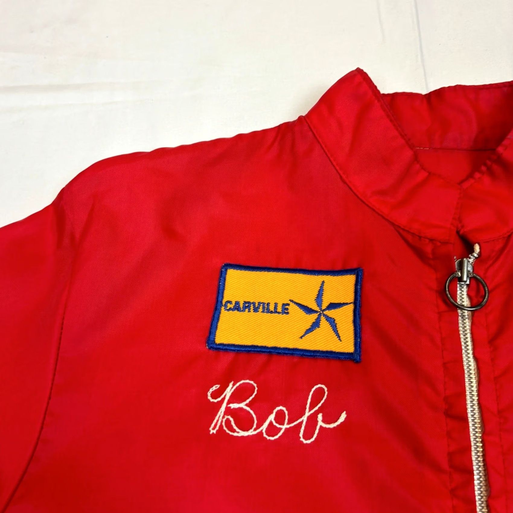 Vintage VINTAGE NBCA Jacket Windbreaker Zip Racing Chain Stitch Men's L 206 Omaha Vet Red Size US L / EU 52-54 / 3 - 3 Thumbnail