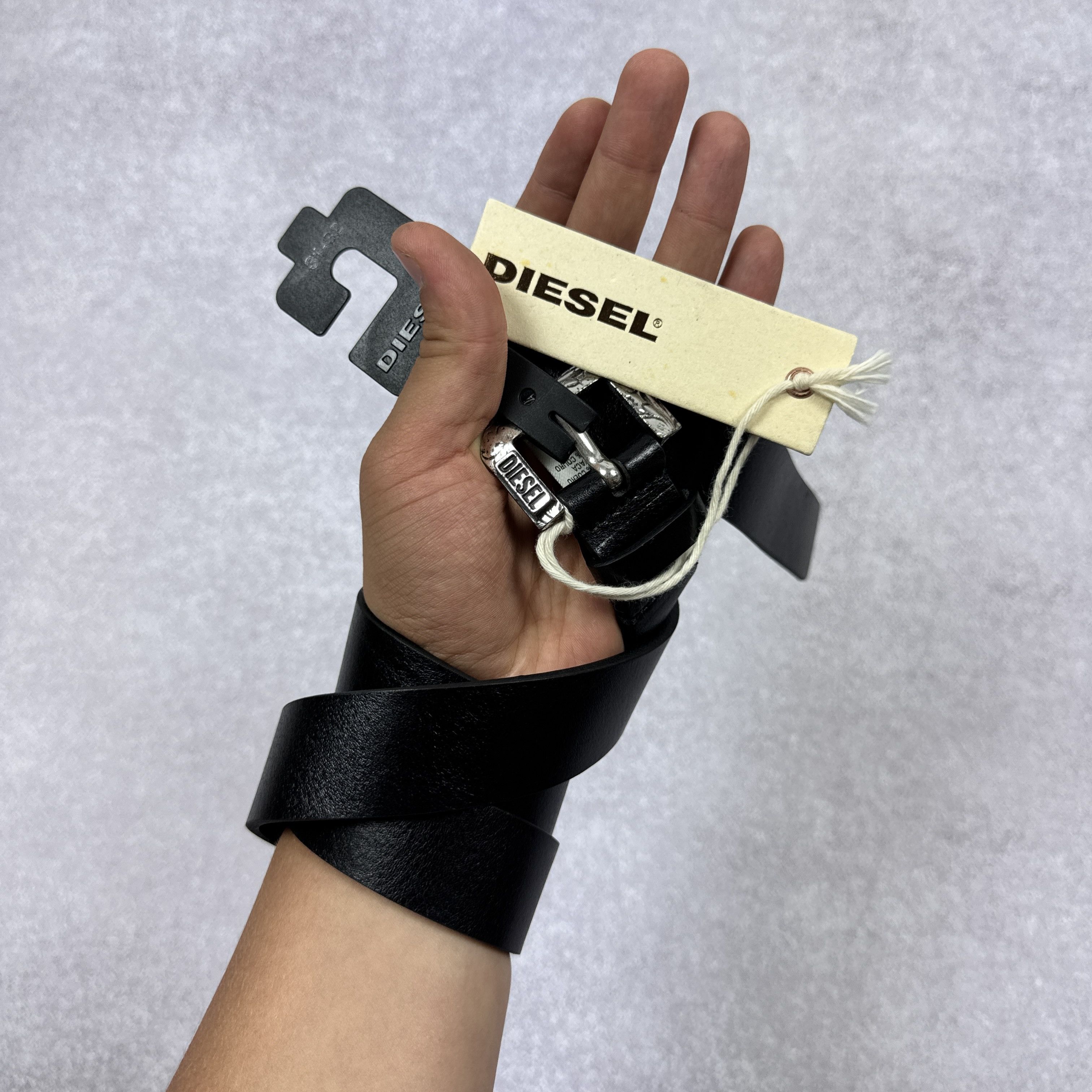 Diesel × Leather NEW DIESEL BABONEXI GURTEL BLACK LEATHER BELT SIZE 95cm / 38 Size 38 - 1 Thumbnail