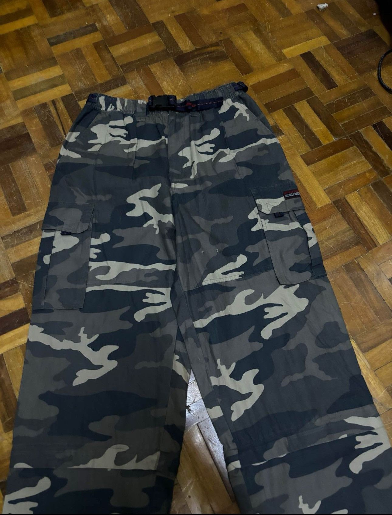 Vintage Military Cargo Pants With Belt (Size 28) Size US 28 / EU 44 - 3 Thumbnail