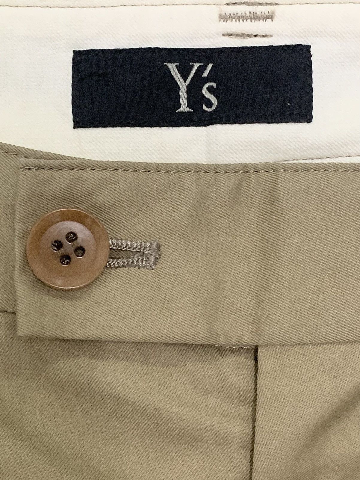 Y's YOHJI YAMAMOTO - Y’s TUCK KHAKI PANTS Size US 30 / EU 46 - 2 Thumbnail