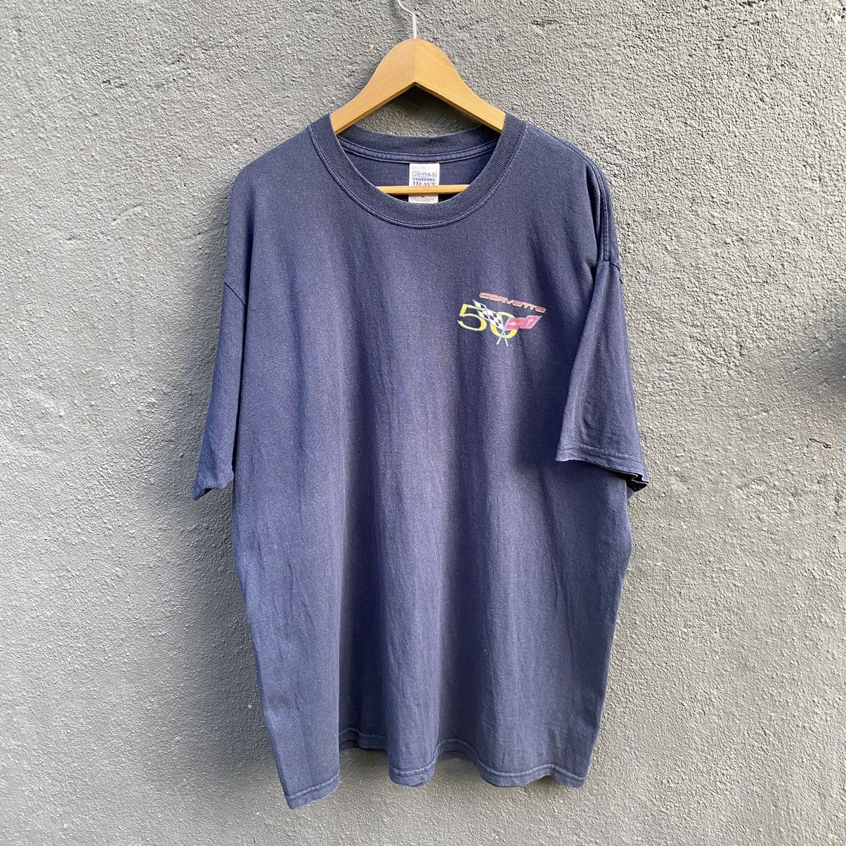 Vintage Thrashed Faded Vintage Y2K Corvette Chevrolet ERD GRUNGE TEE Size US XL / EU 56 / 4 - 4 Thumbnail