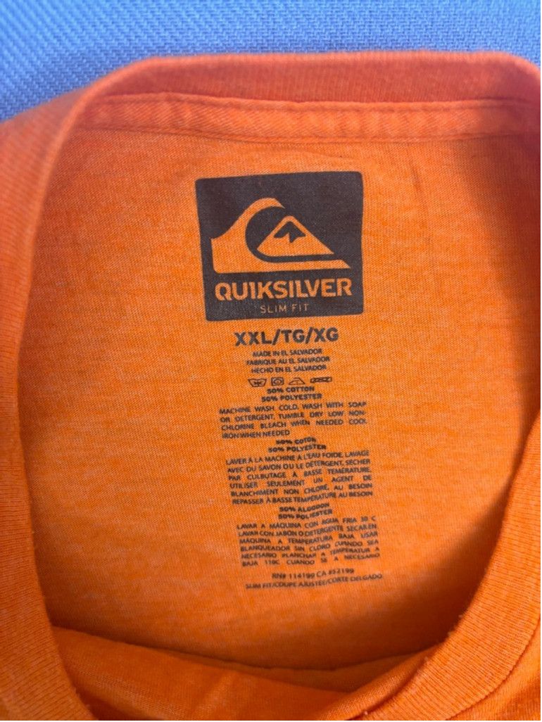 Quiksilver Men's Quiksilver T-Shirt XXL Orange Size US XXL / EU 58 / 5 - 7 Thumbnail