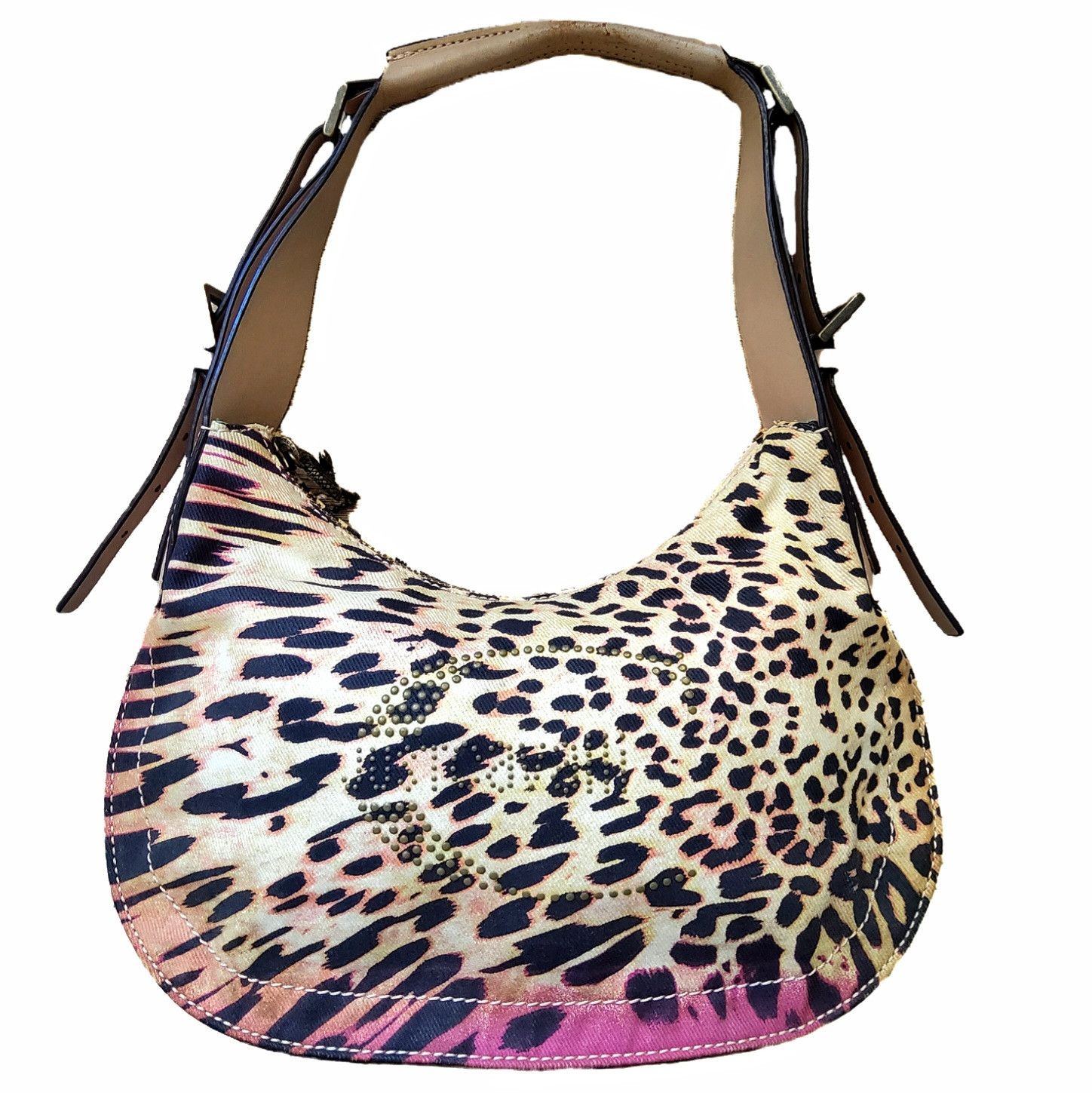 Roberto Cavalli Roberto Cavalli vintage y2k studded leopard shoulder handbag Size ONE SIZE - 2 Thumbnail