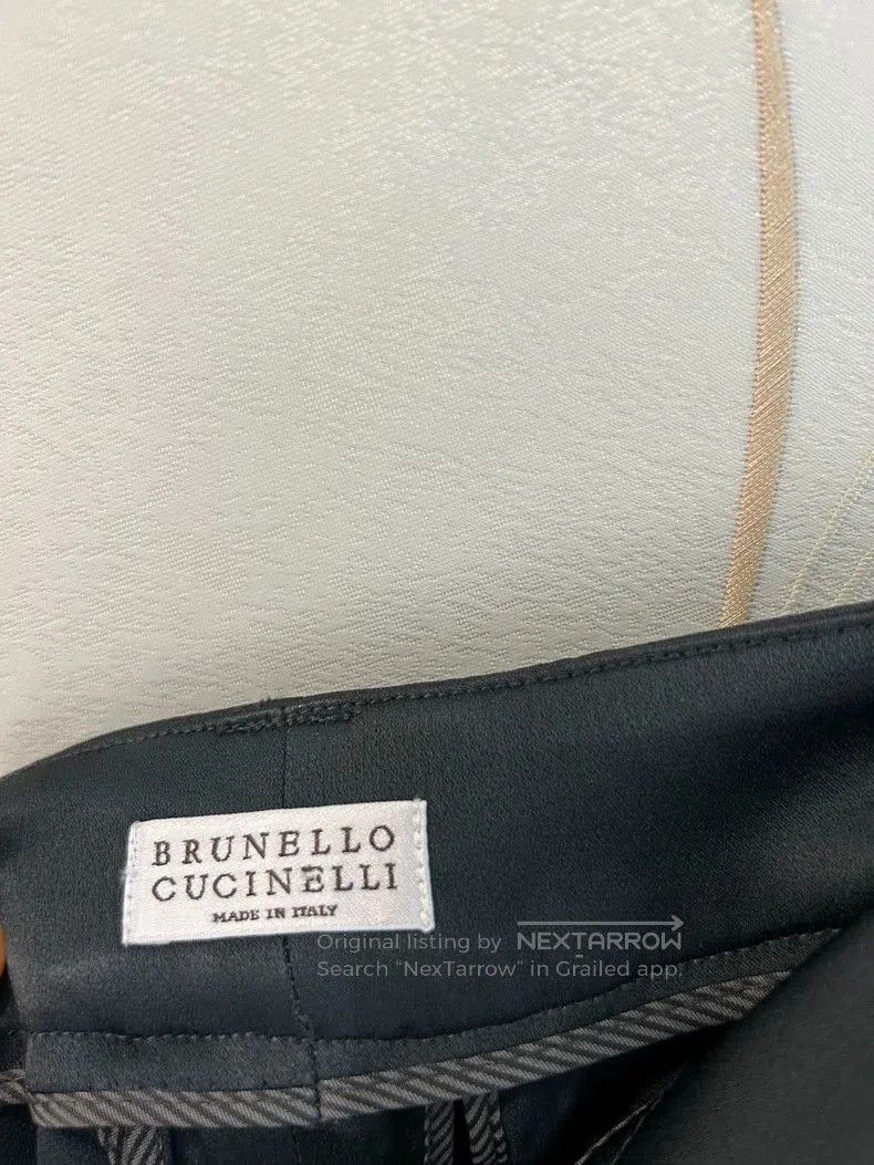Brunello Cucinelli Brunello Cucinelli Gray Viscose Straight Pants. Size US 28 / EU 44 - 3 Thumbnail
