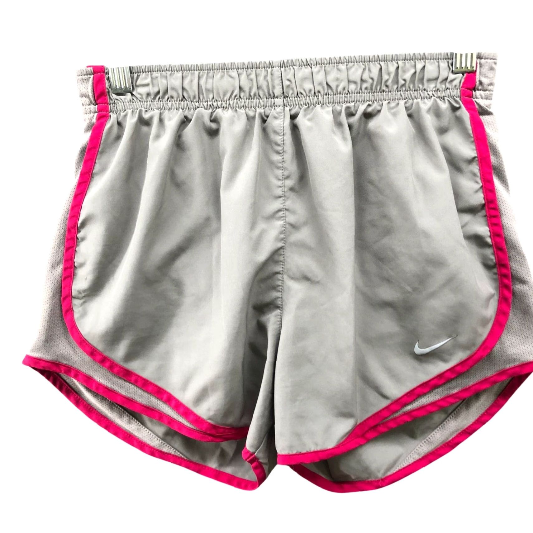 Nike Nike Temp Running Shorts Womens S Gray Pink Lined 3'' Inseam Active Gym Size 28" / US 6 / IT 42 - 2 Thumbnail
