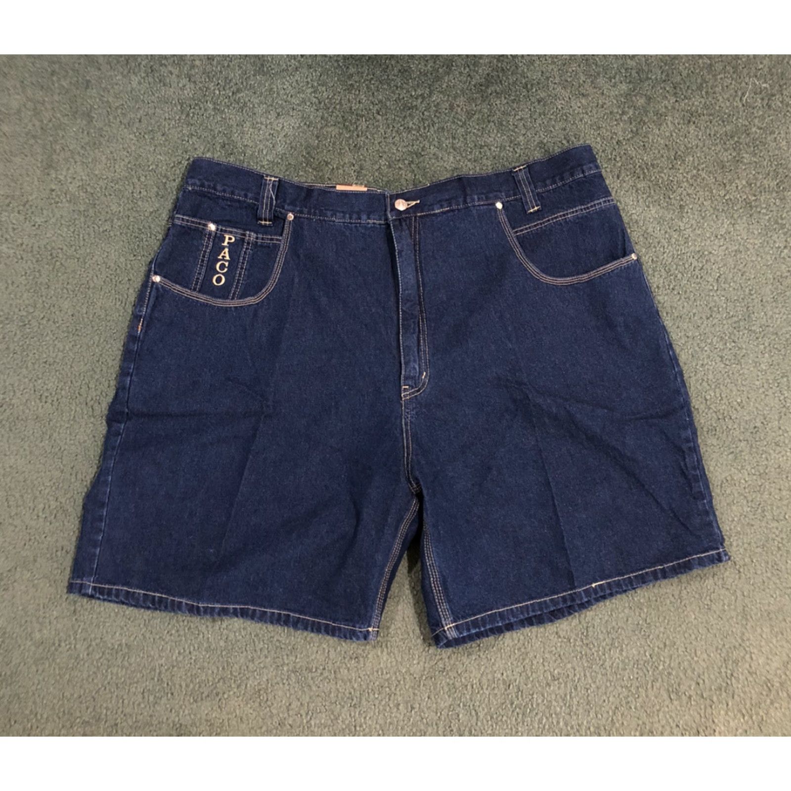 Vintage VINTAGE Paco Jeans Dark Blue Denim Baggy Jean Shorts 90s Hip Hop Street Wear Size 44 Men Size US 44 / EU 60 - 5 Thumbnail