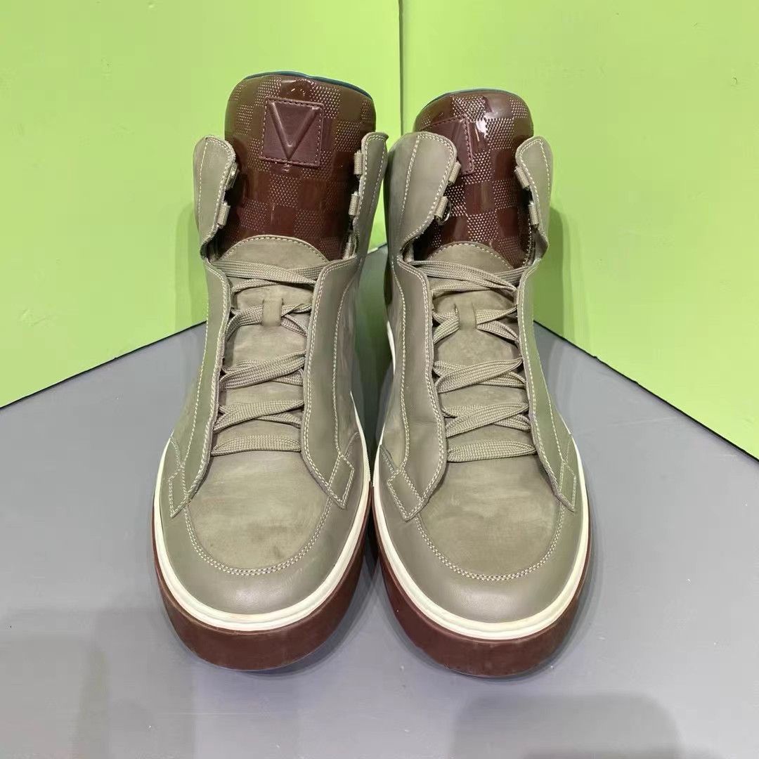 Louis Vuitton LOUIS VUITTON Damier Graphite Brown High Top Sneakers K15 Size US 11 / EU 44 - 2 Thumbnail