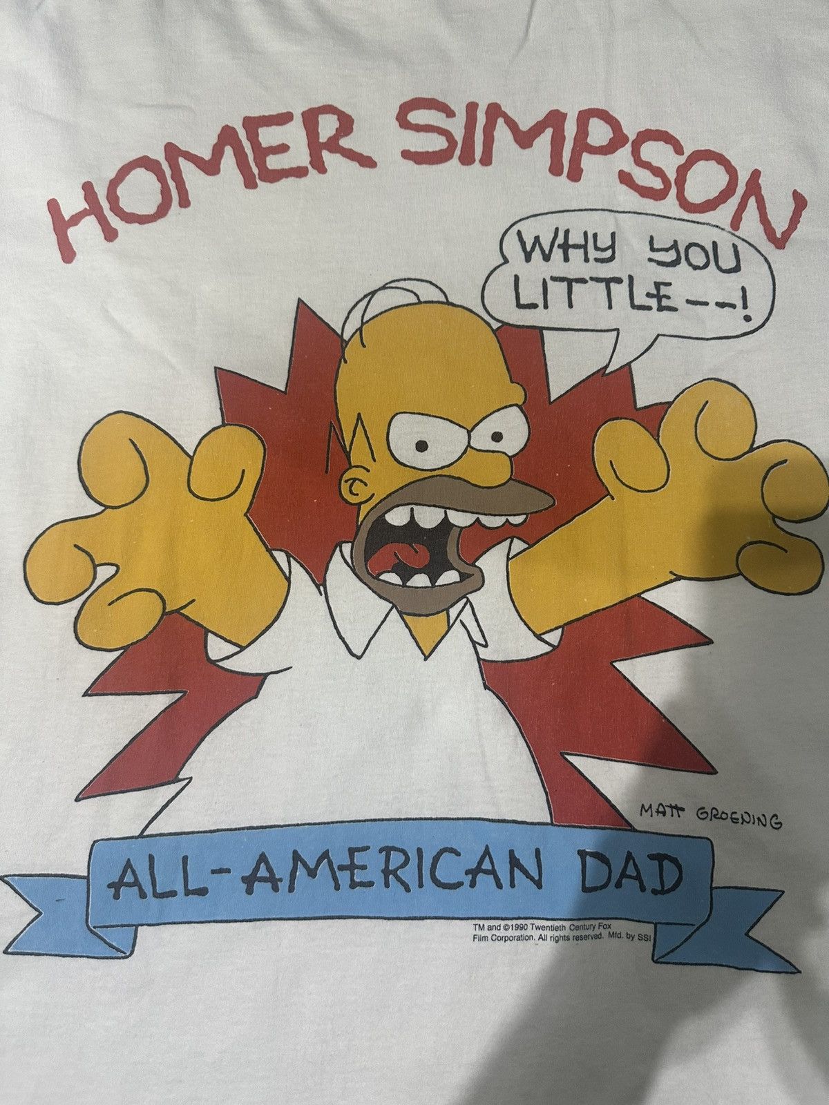 The Simpsons × Vintage Vintage 90’s Homer Simpson All American Dad TV Show TShirt Size US XL / EU 56 / 4 - 9 Thumbnail