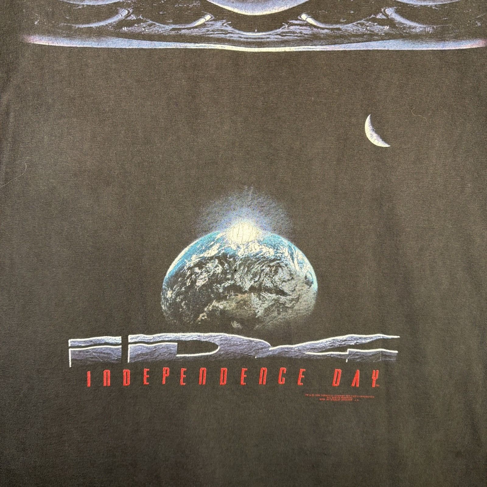Vintage Vintage Independence Day Shirt Mens XL Black 90s 1996 Size US XL / EU 56 / 4 - 3 Thumbnail