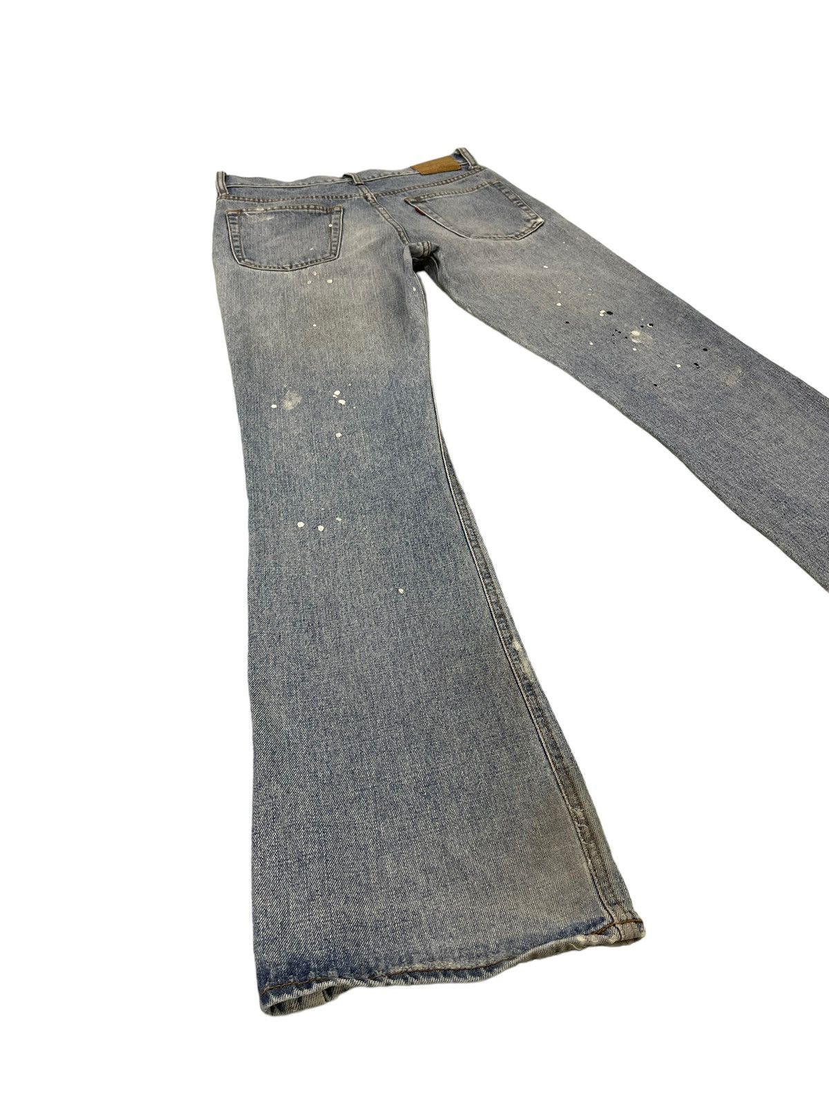 Japanese Brand Flare Jeans Vtg Bobson Distress Painted Boot Cut 6🟦5 Size US 31 - 12 Thumbnail