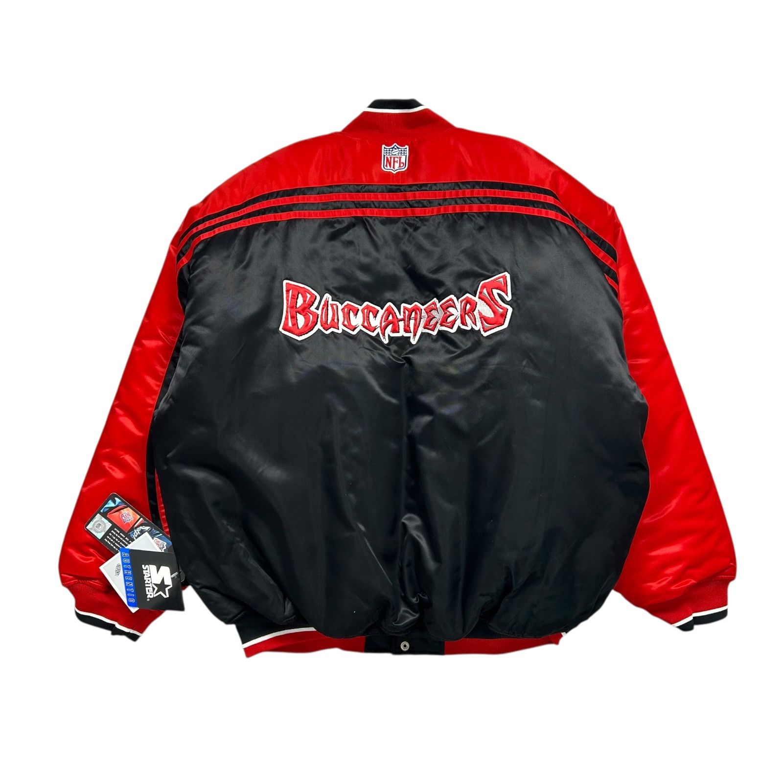VTG 00s TAMPA BAY BUCCANEERS STARTER SATIN BOMBER JACKET XXL
