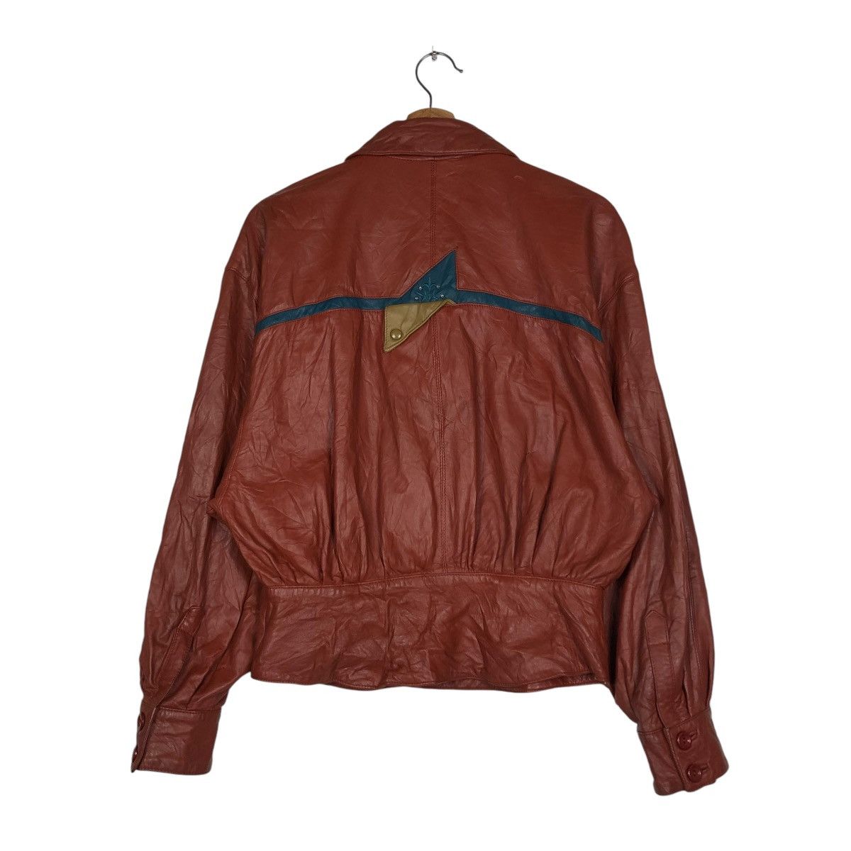 Japanese Brand 🔥VINTAGE BIKER LEATHER JACKET LA HATHOR ISSEY MIYAKE Size US M / EU 48-50 / 2 - 10 Thumbnail