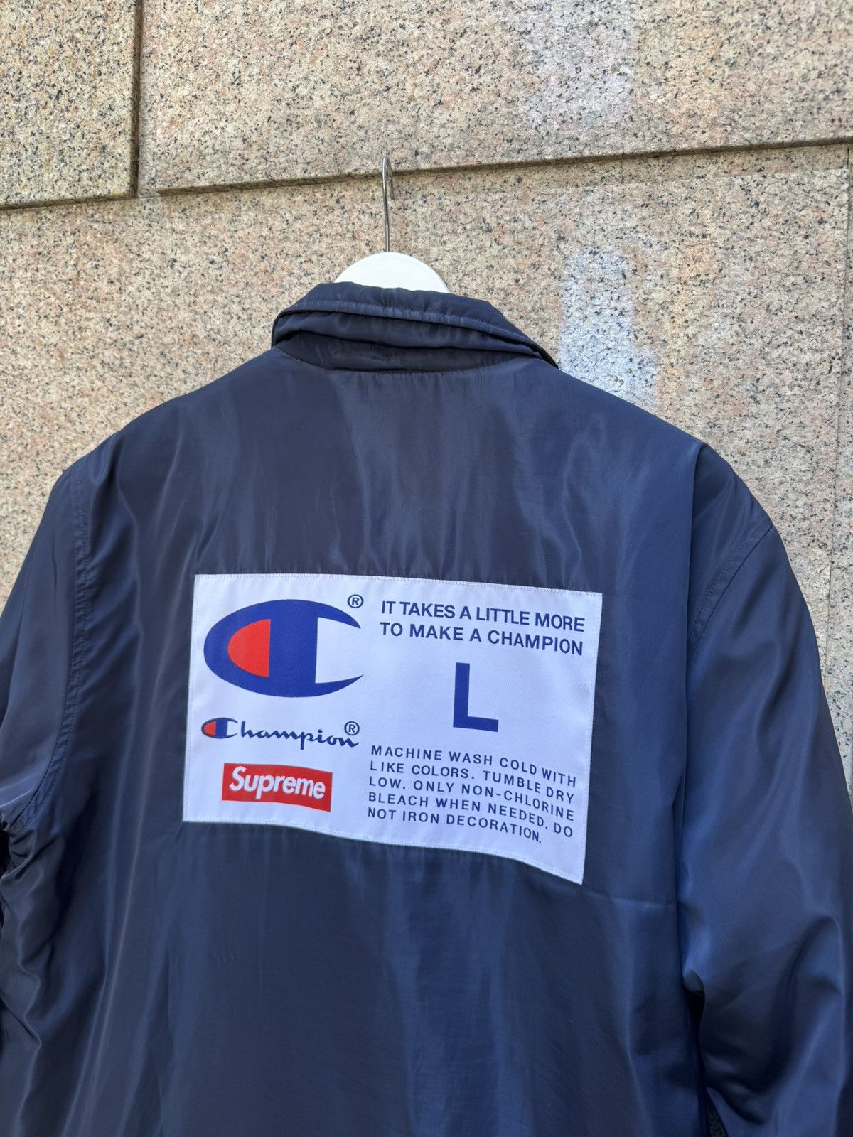 Champion × Supreme Supreme X Champion jacket navy L Size US L / EU 52-54 / 3 - 6 Thumbnail